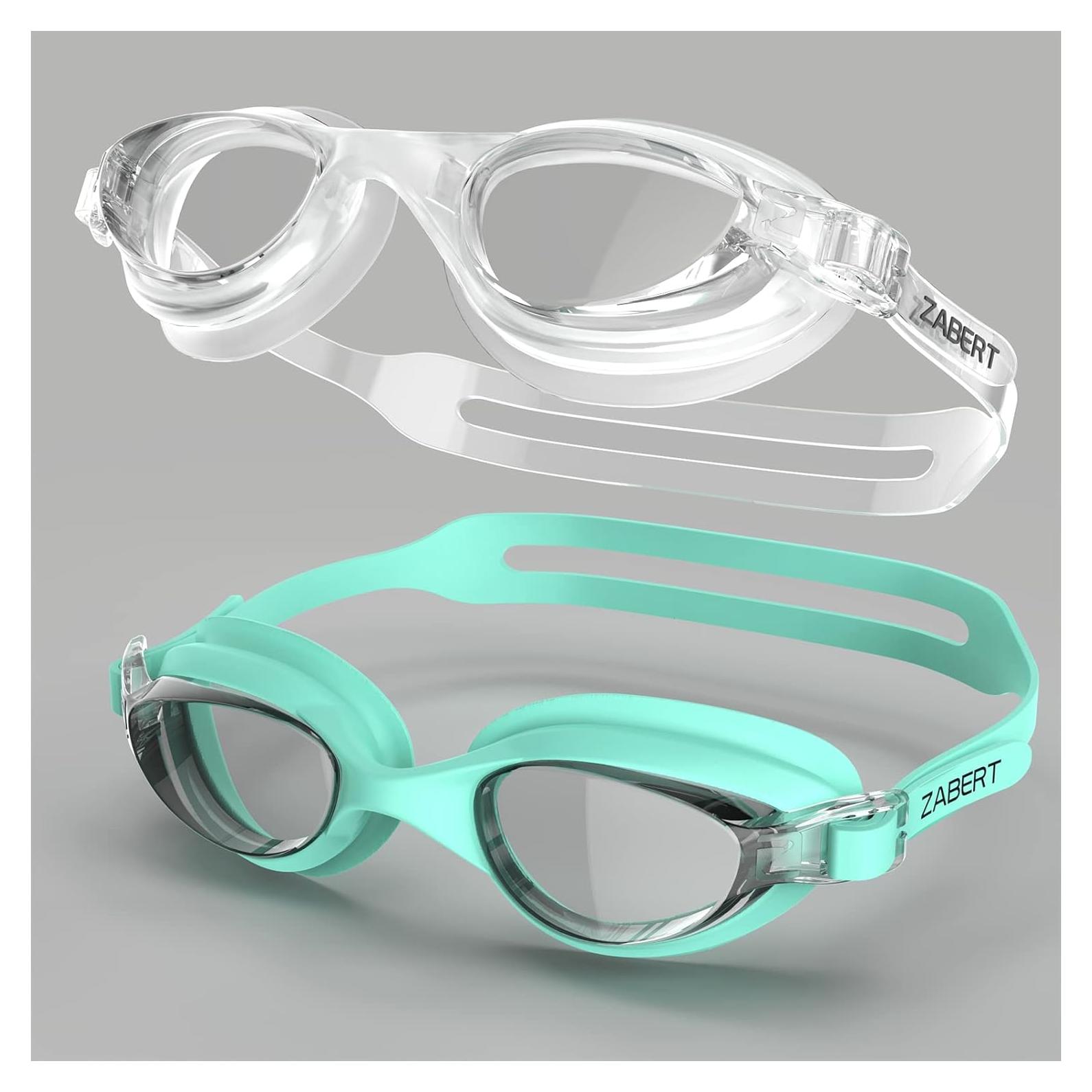 Paquete de 2 Gafas de Natación Unisex ZABERT con Protección UV