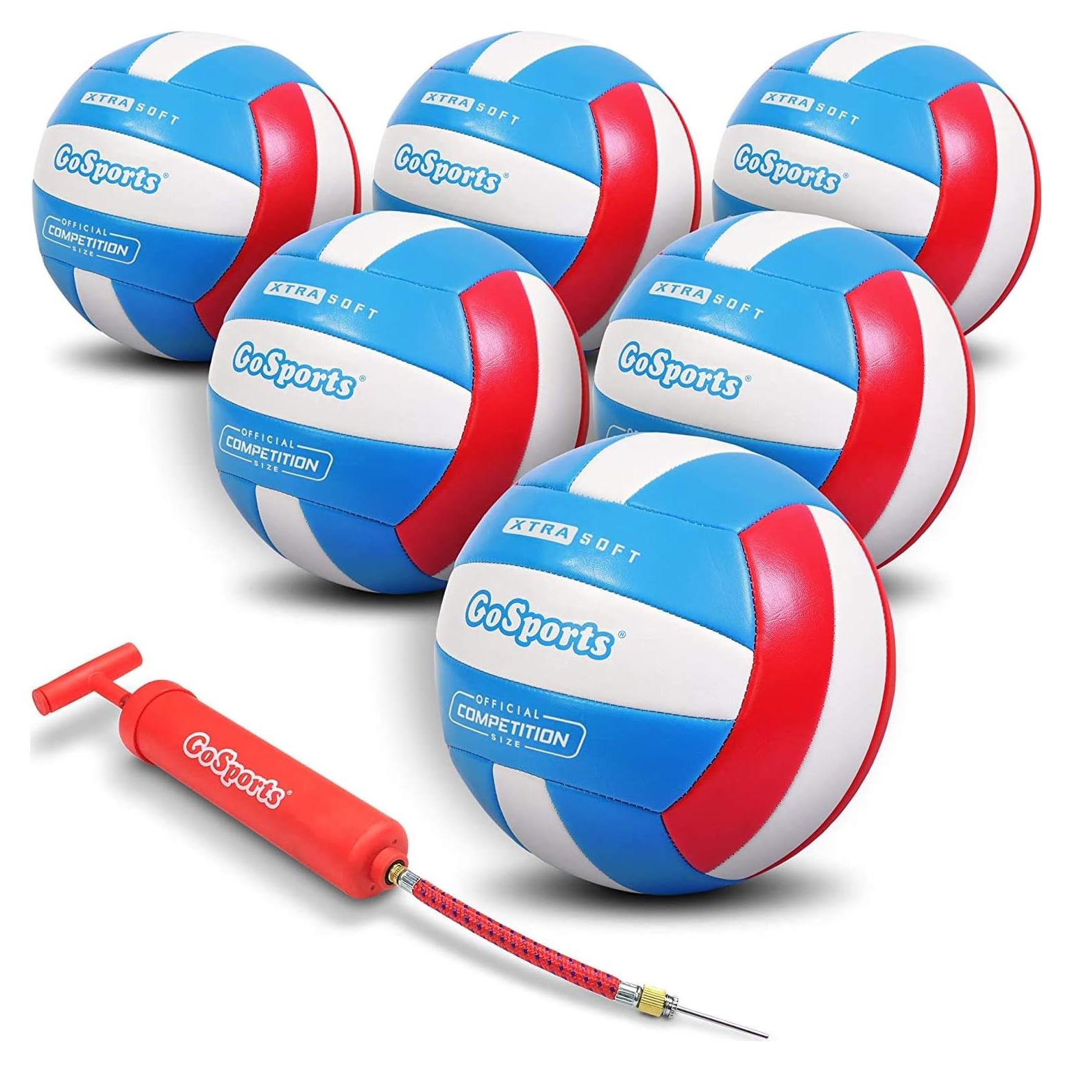Balón de Voleibol Recreativo GoSports Soft Touch - Paquete de 6