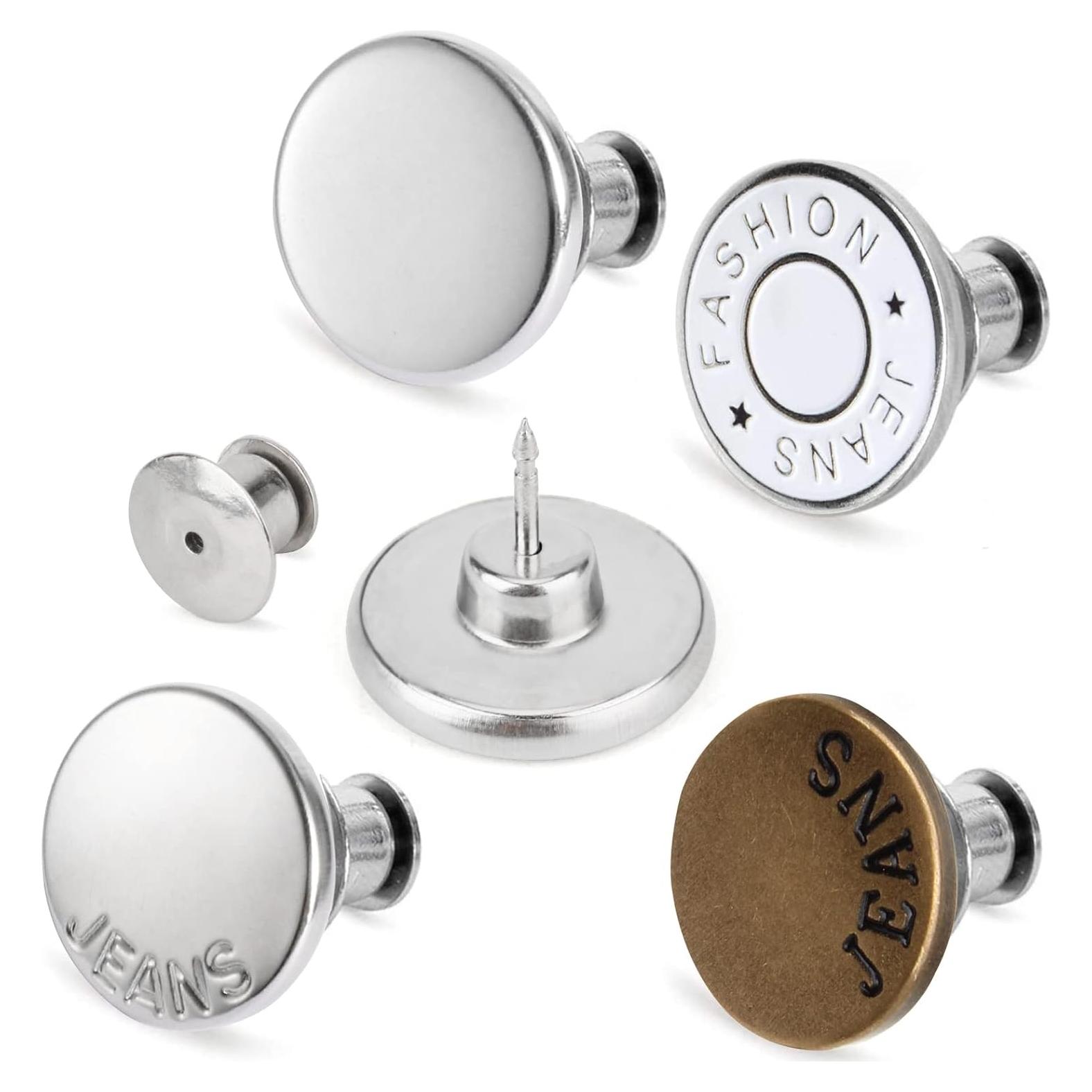 Botones de Reemplazo TOOVREN 8 Piezas Ajustables para Jeans