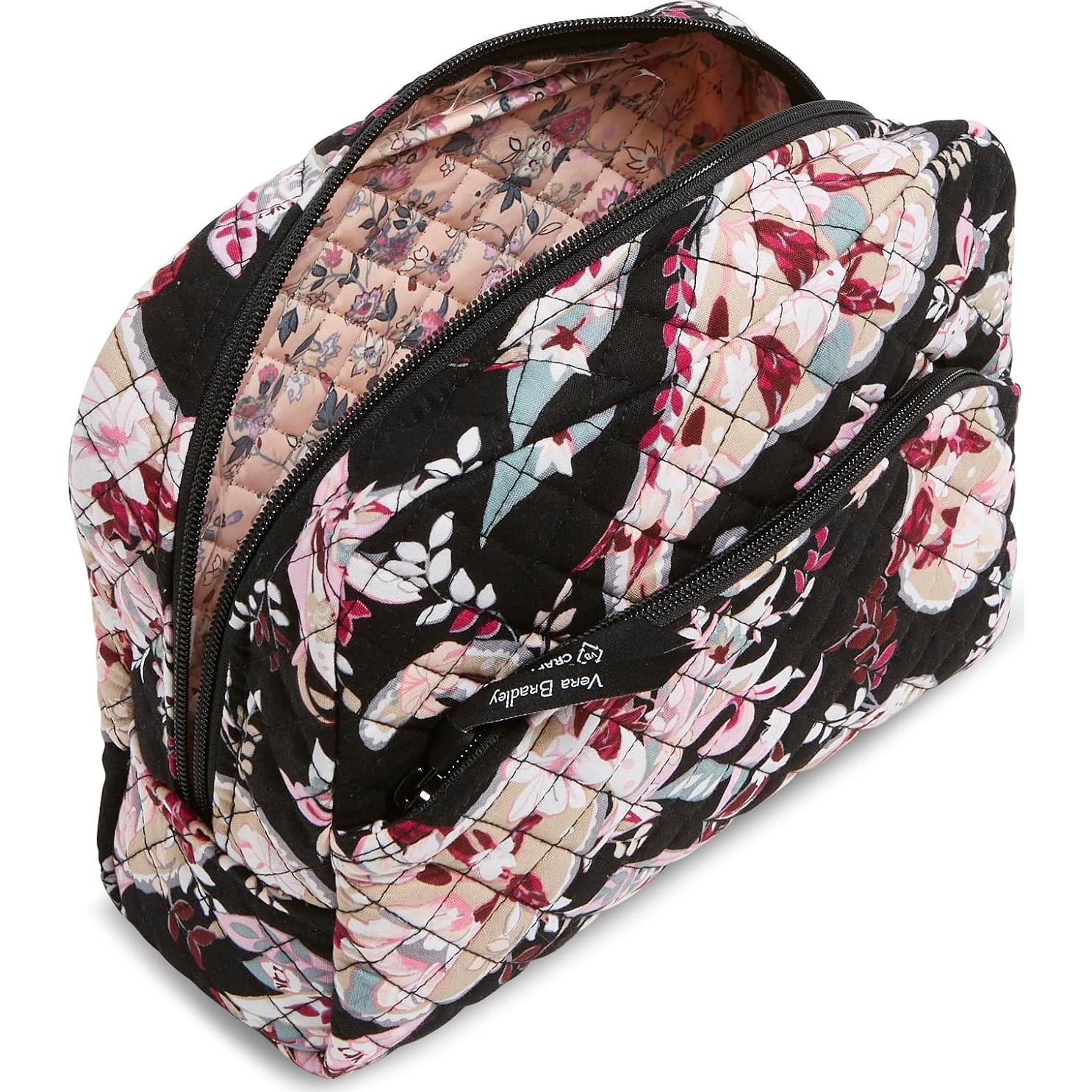 Organizador de Maquillaje Grande Vera Bradley Algodón Reciclado