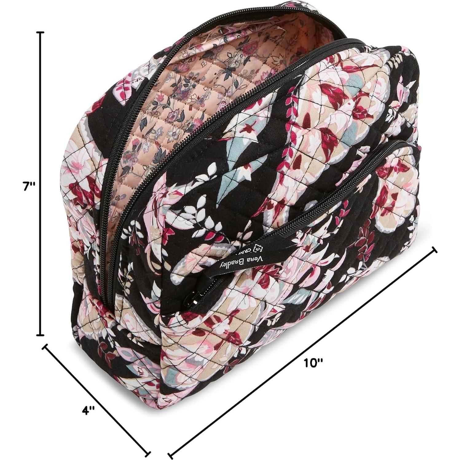 Organizador de Maquillaje Grande Vera Bradley Algodón Reciclado