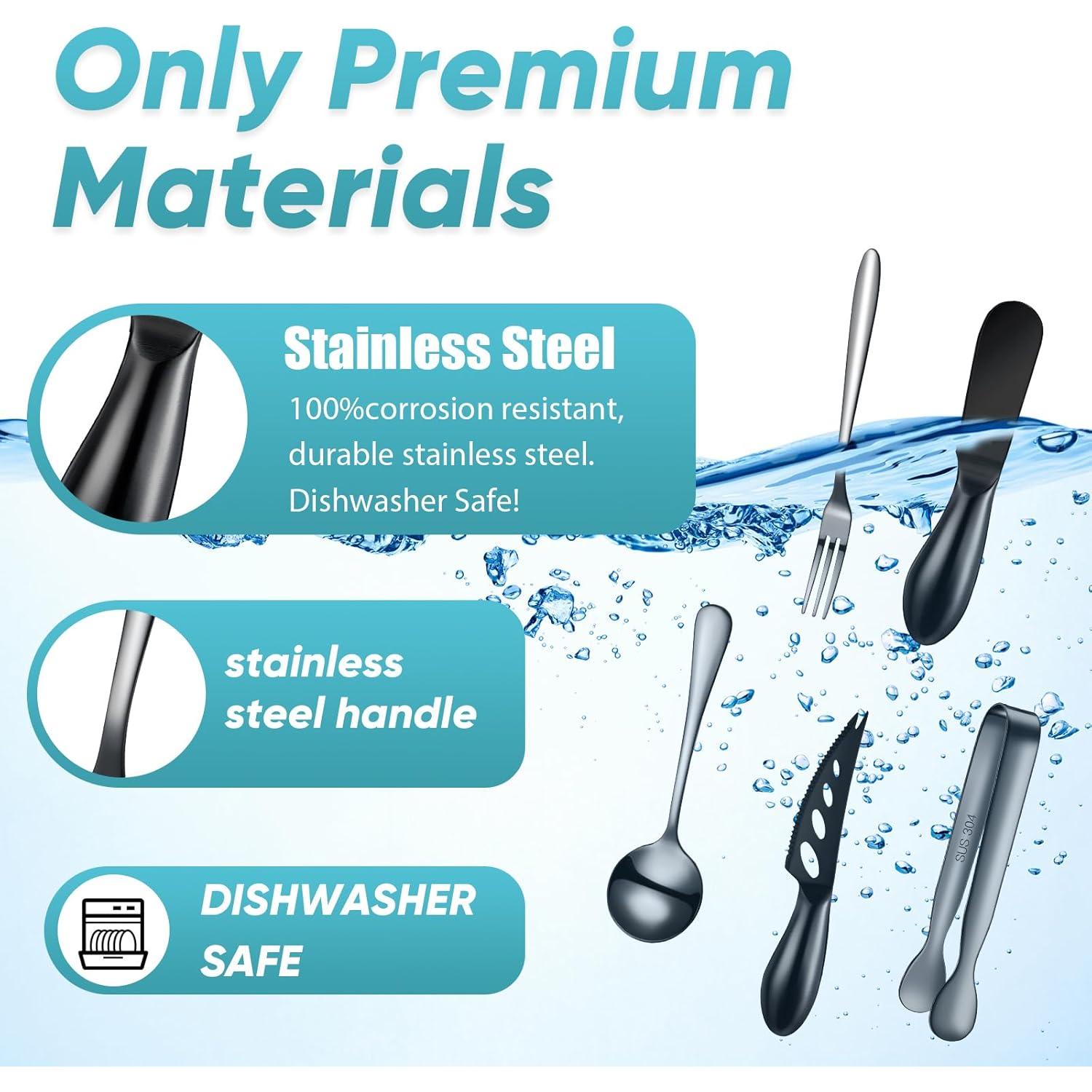 Set de Utensilios de Charcutería Patelai 18 Piezas Acero Inoxidable