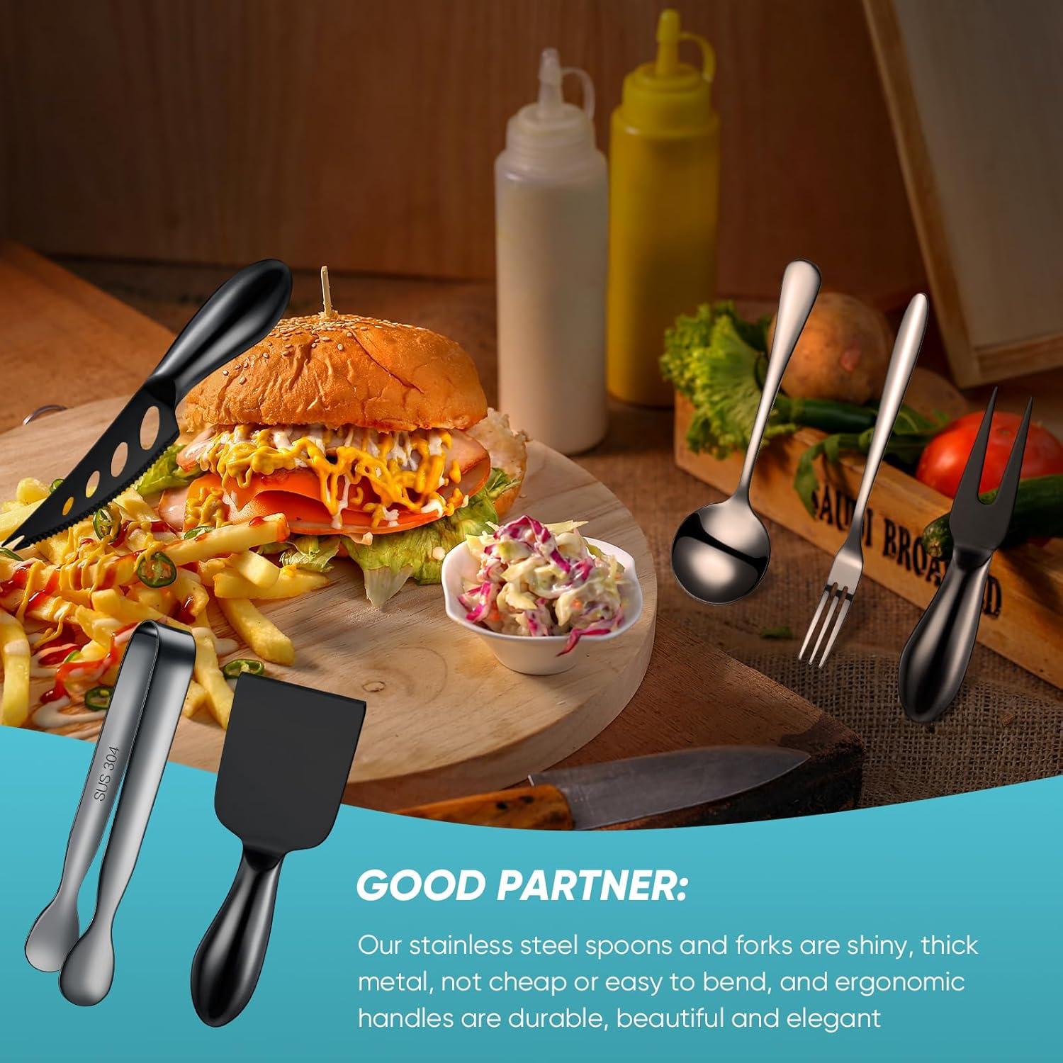 Set de Utensilios de Charcutería Patelai 18 Piezas Acero Inoxidable