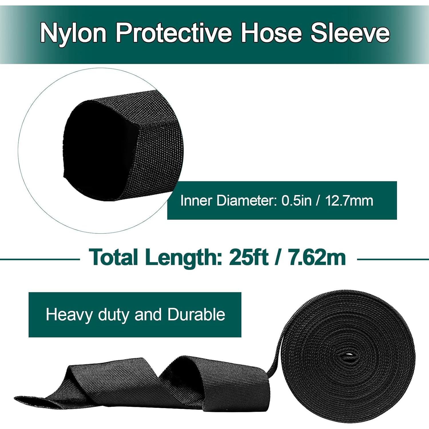 Manga Protectora de Cable de Nylon DihZoks 7.62 m 12.7 mm Negro