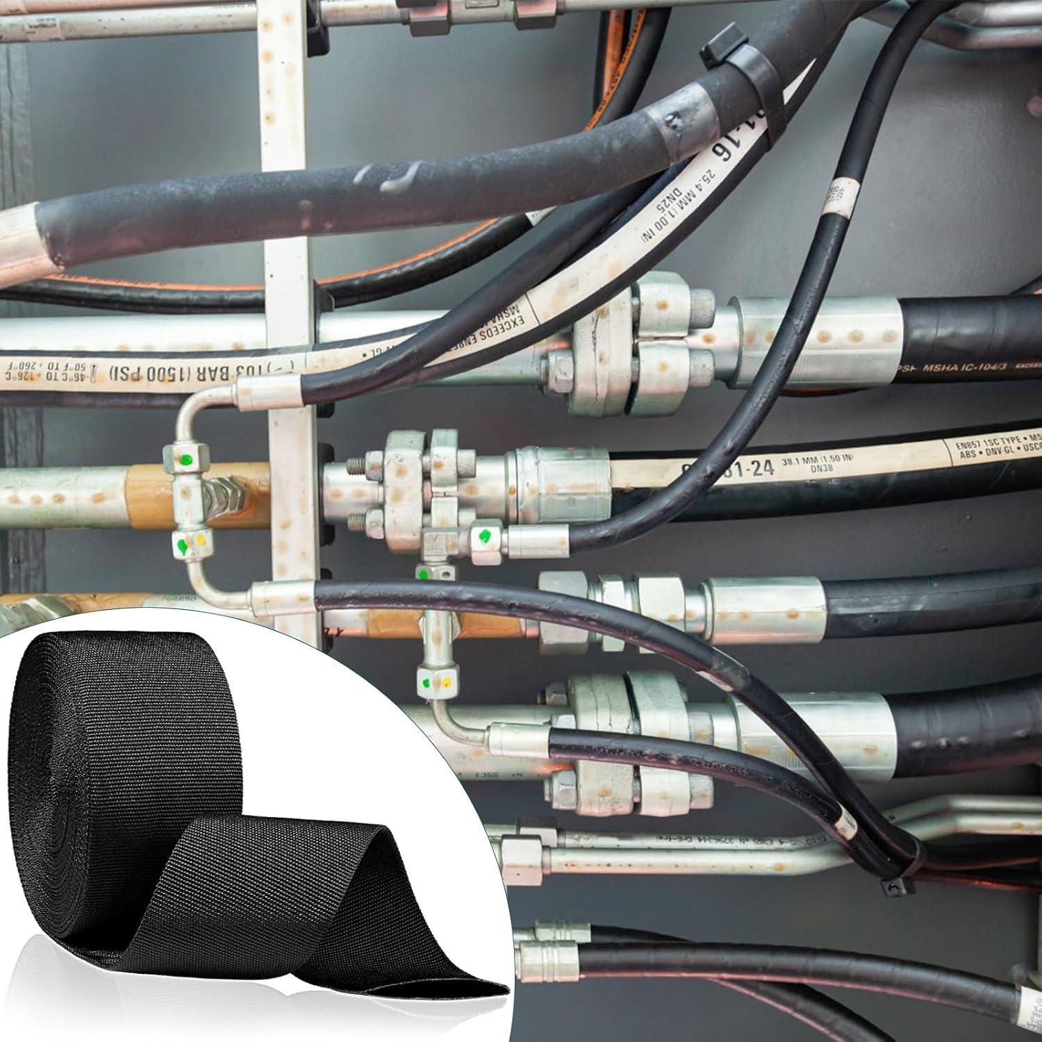 Manga Protectora de Cable de Nylon DihZoks 7.62 m 12.7 mm Negro