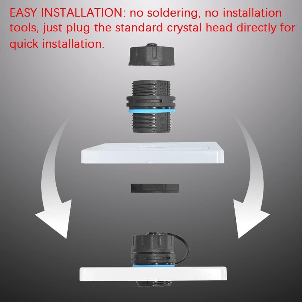 5 Conectores RJ45 a Prueba de Agua CAT6A Blindados M23