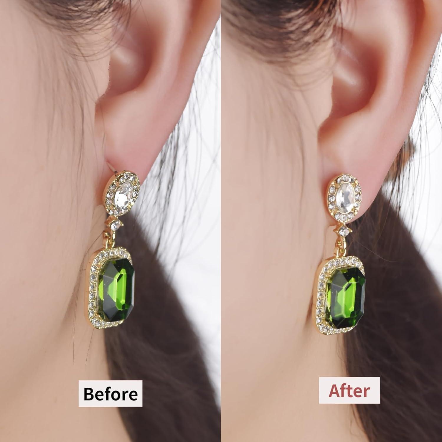 Resortes para Aretes EBFDOH Oro de 18K, 4 Piezas, Hipoalergénicos