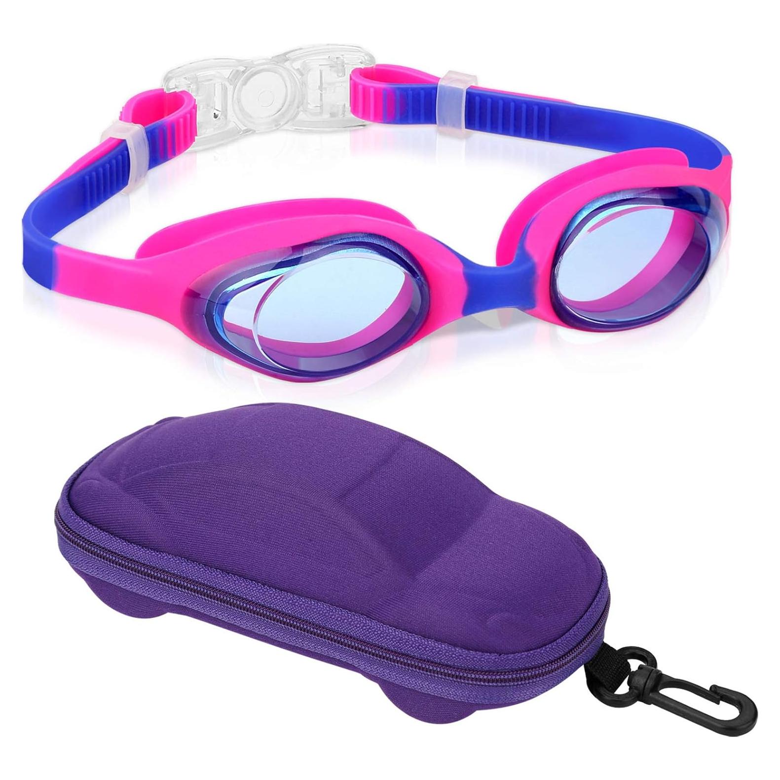 Gafas de natación para niños Careula, 2 a 12 años, color púrpura