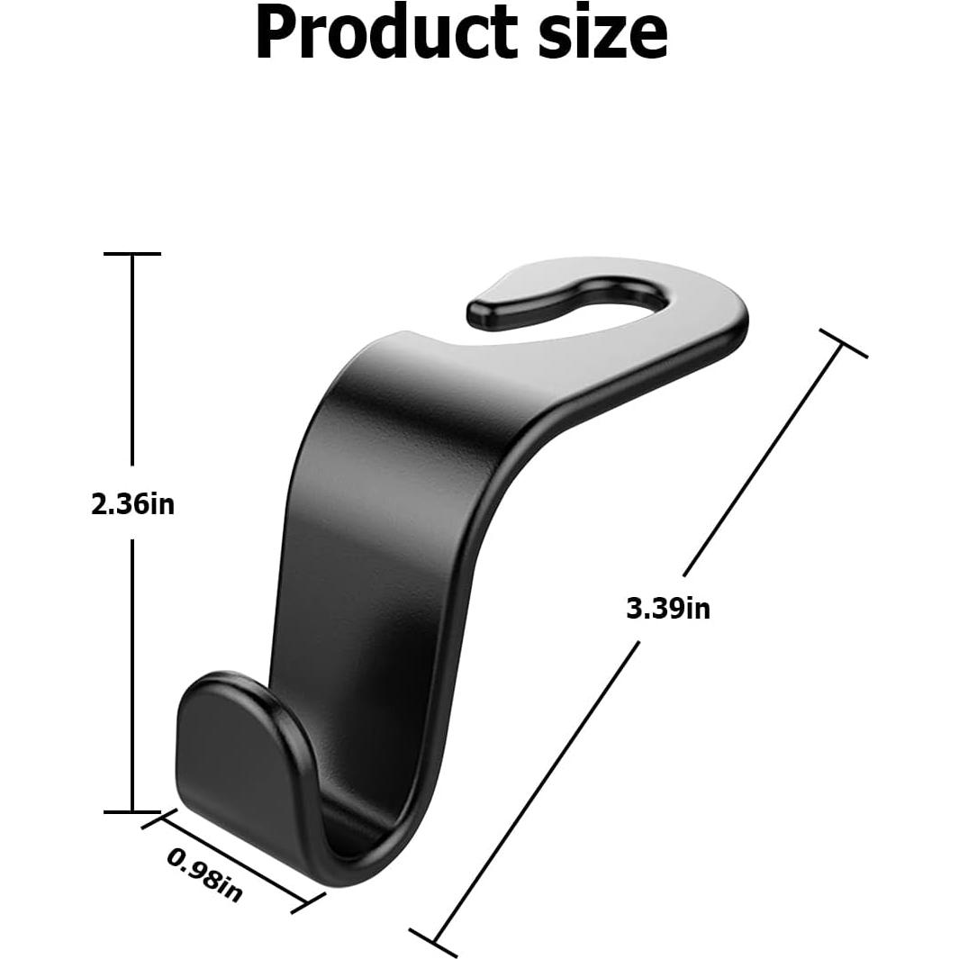 Ganchos para Reposacabezas Moly Magnolia - 4 Piezas Negro