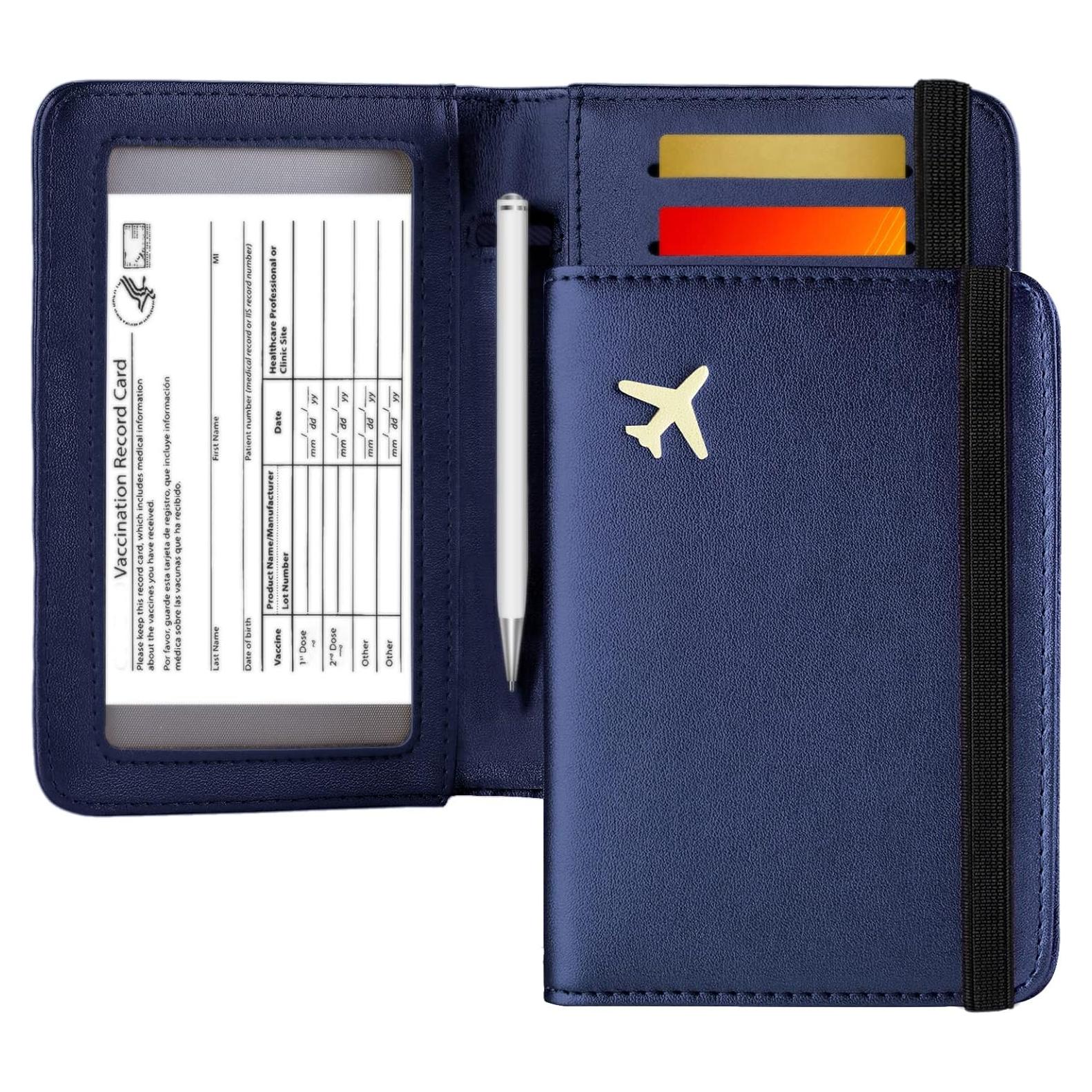 Cartera para Pasaporte ZOPPEN Antirrobo Azul Marino