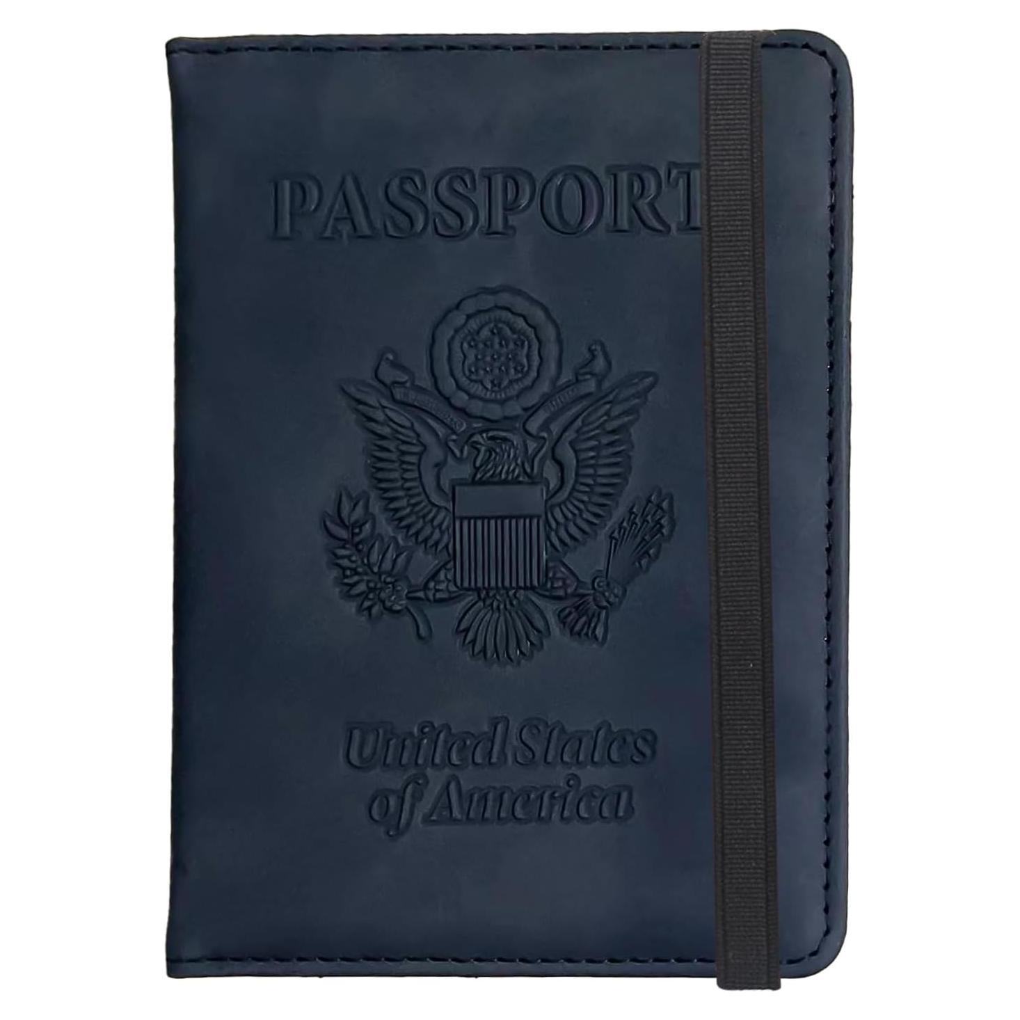 Portafolios de Pasaporte EOREA Negro con Bloqueo RFID