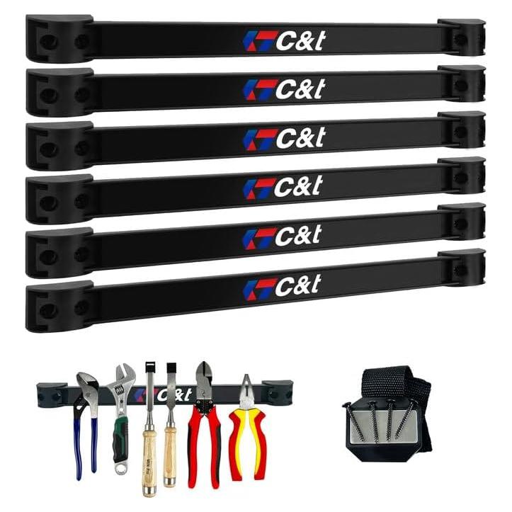 Organizador Magnético de Herramientas C&T - 6 Barras + Soporte