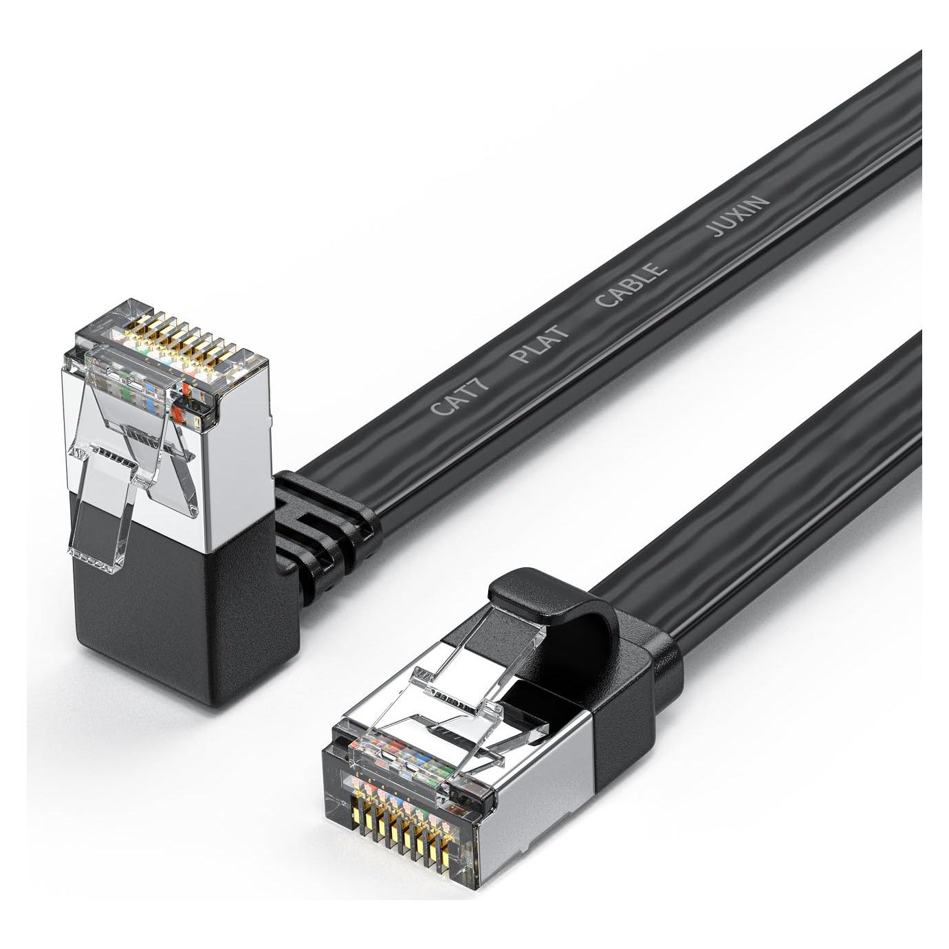 Cable Ethernet CAT 7 JUXIN 0.91M 90 Grados 10Gbps Blindado