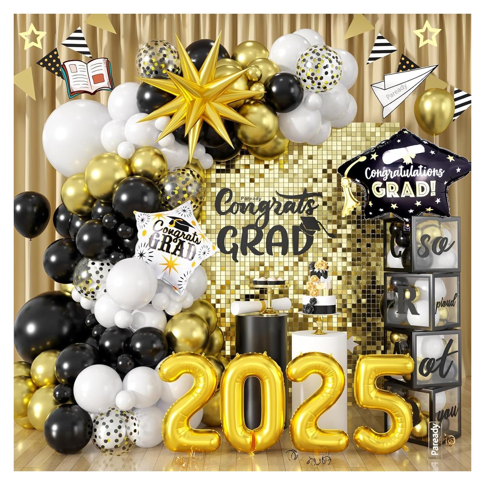 Kit de Arco de Globos Graduación 2025 Paready 120 Piezas