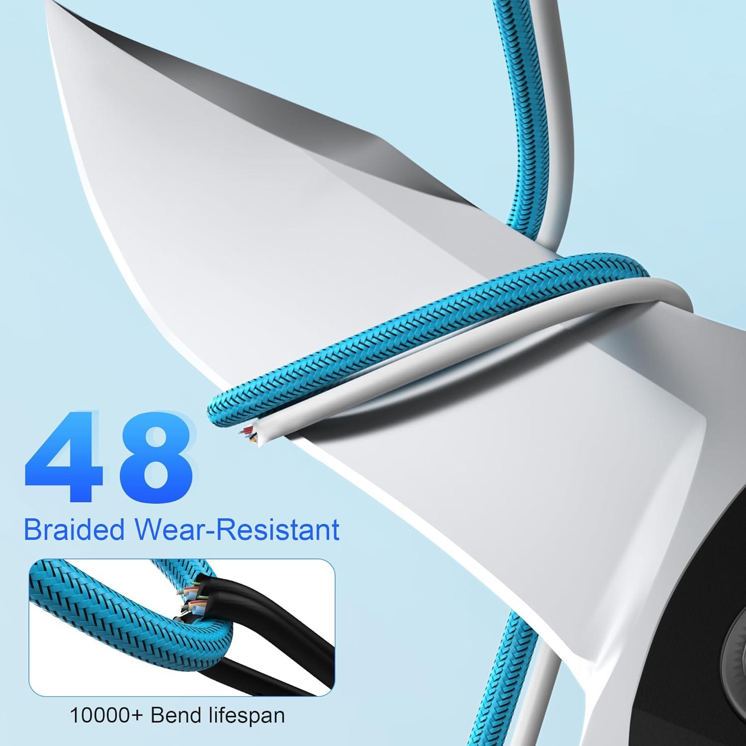 Cable USB C a USB A Bynccea 3m 5 Paquetes Carga Rápida