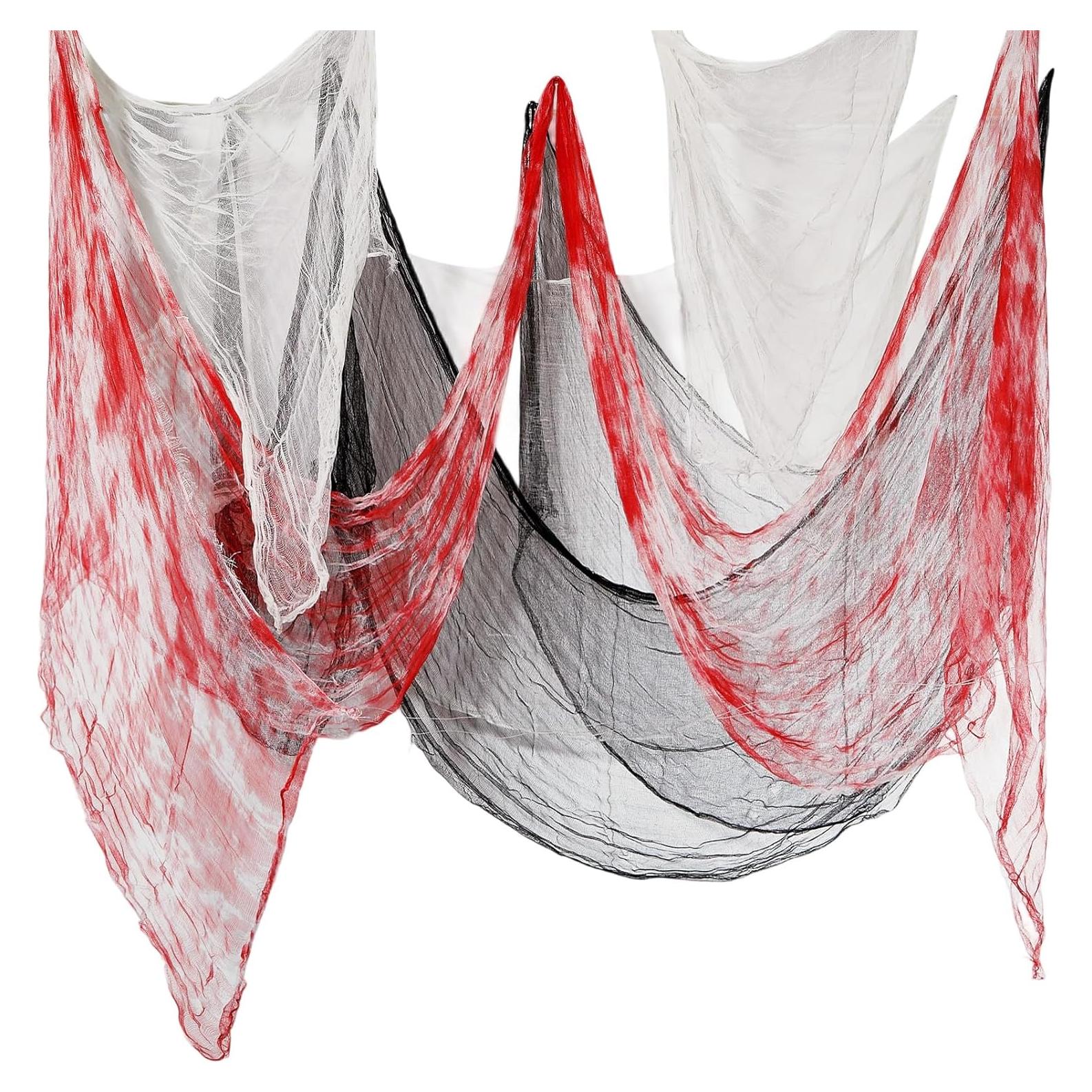 Tela de Queso de Halloween Boao 70 x 500 cm Decoración Espeluznante