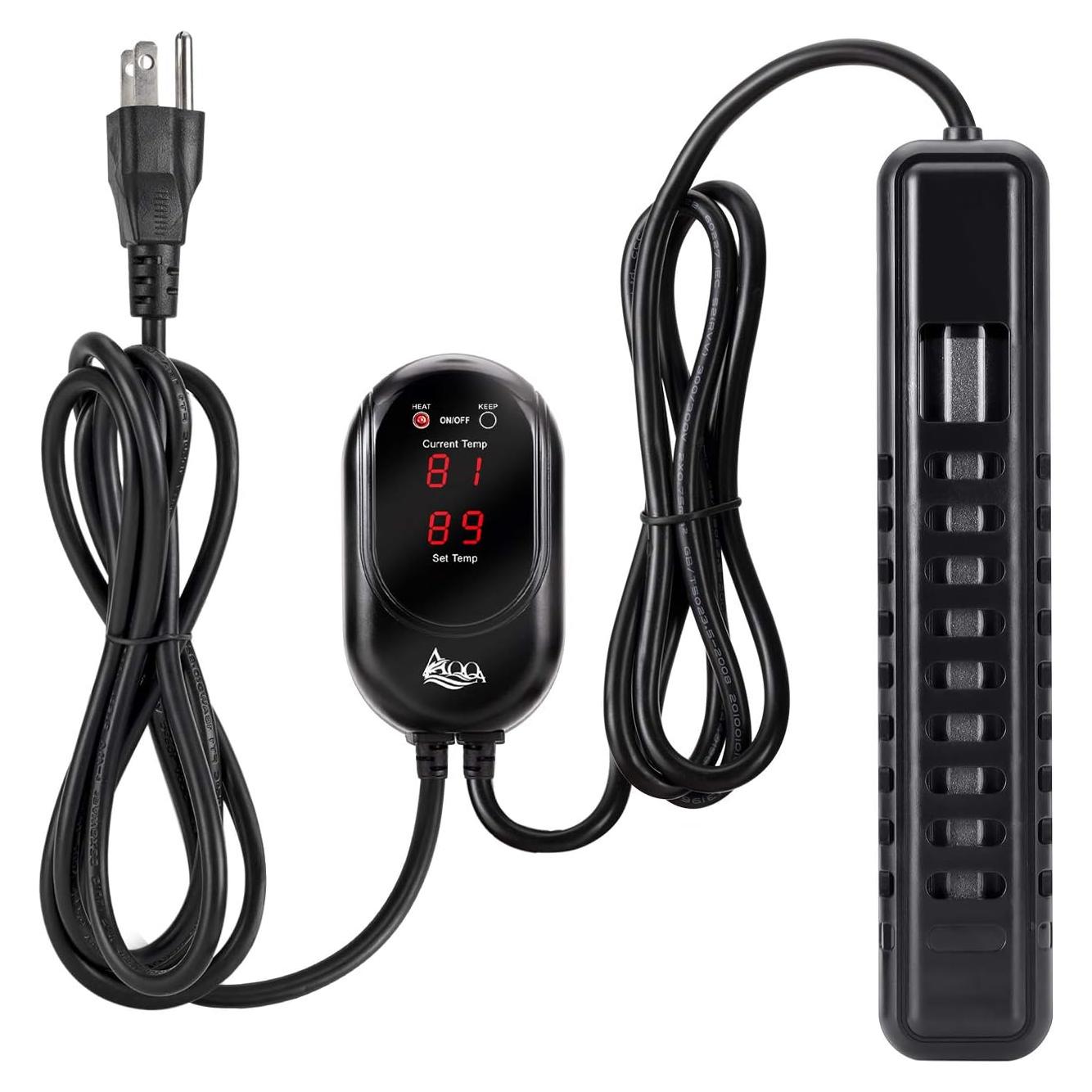 Calentador de Acuario AQQA 100W con Controlador LED y Termómetro