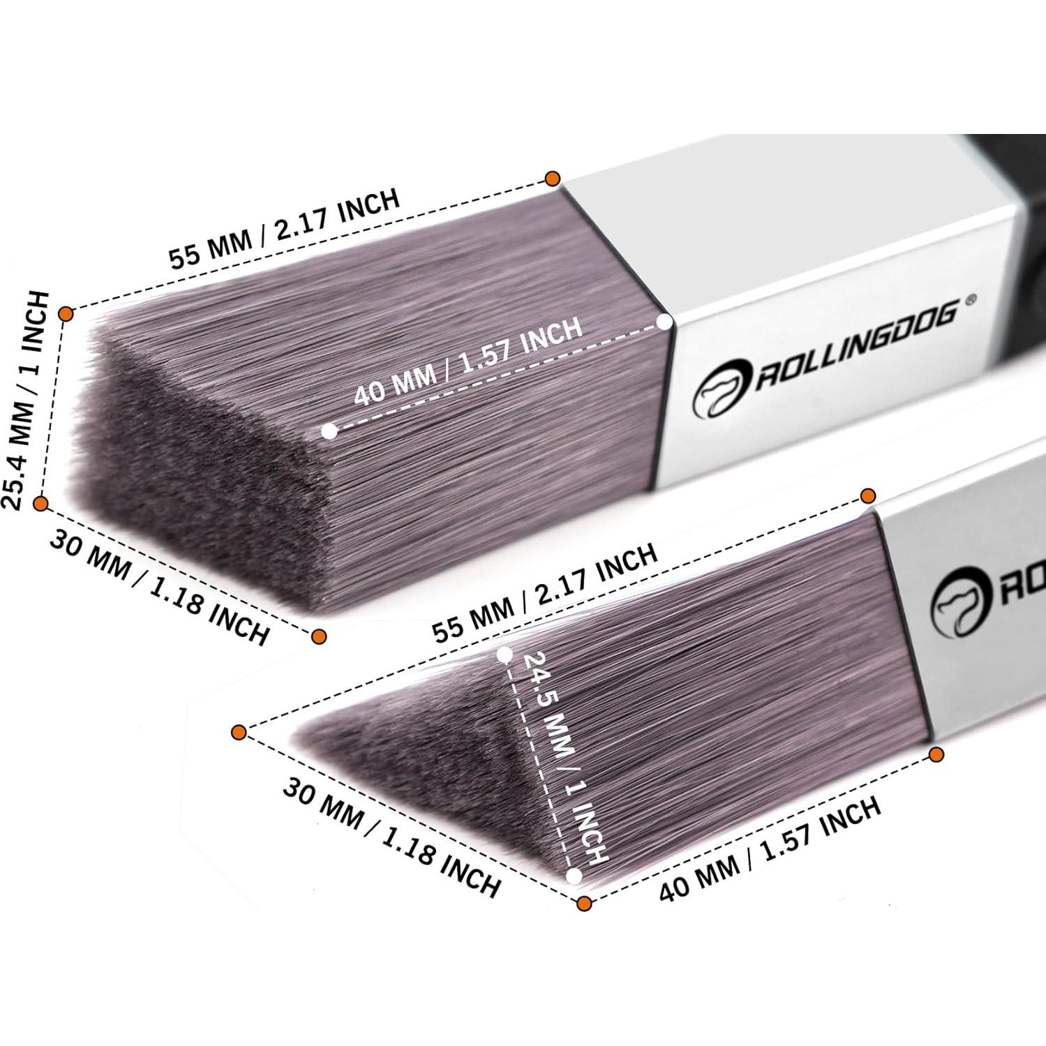 Juego de Brochas de Pintura ROLLINGDOG 2 Piezas Detalle Pro