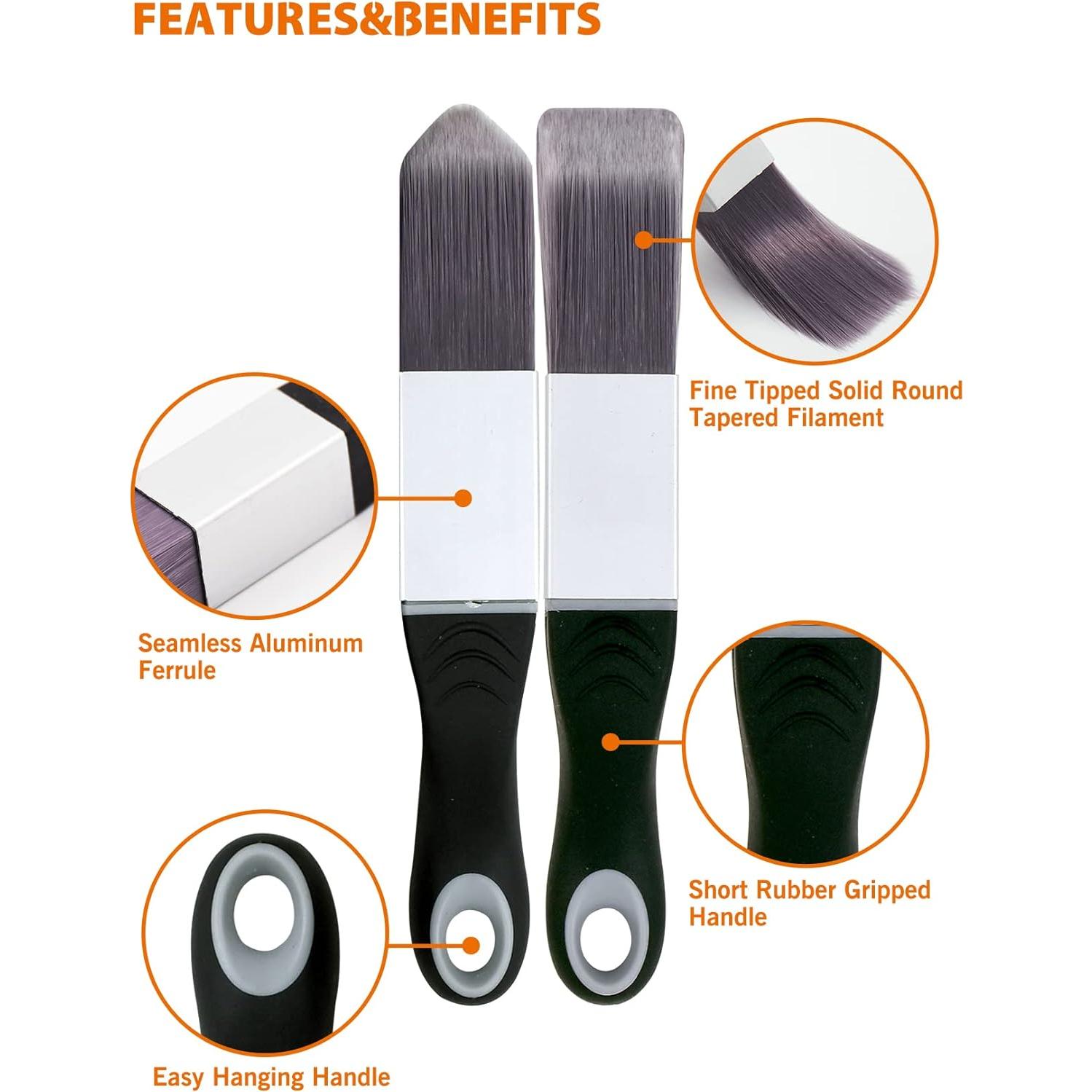 Juego de Brochas de Pintura ROLLINGDOG 2 Piezas Detalle Pro