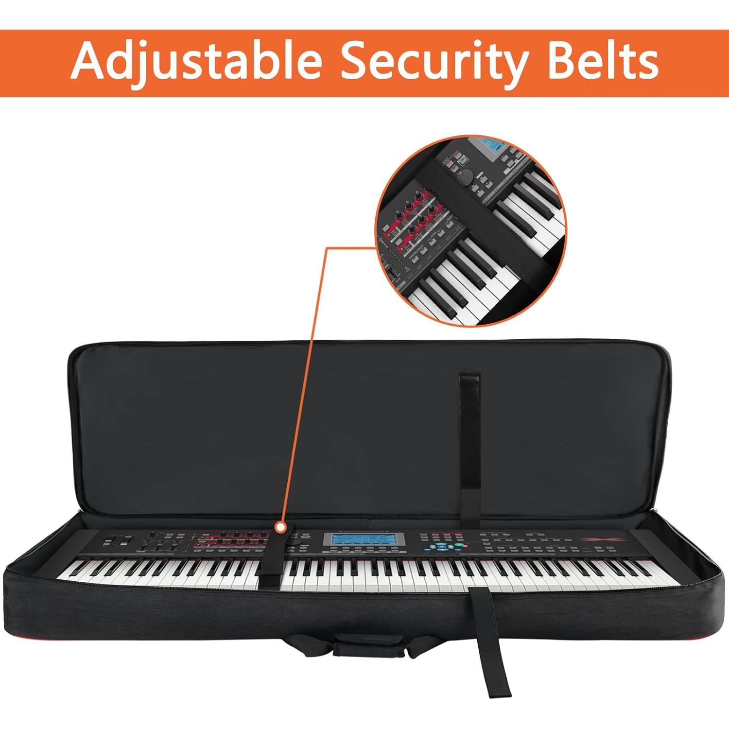 Funda para Teclado 88 Teclas SNIGJAT Negra y Roja