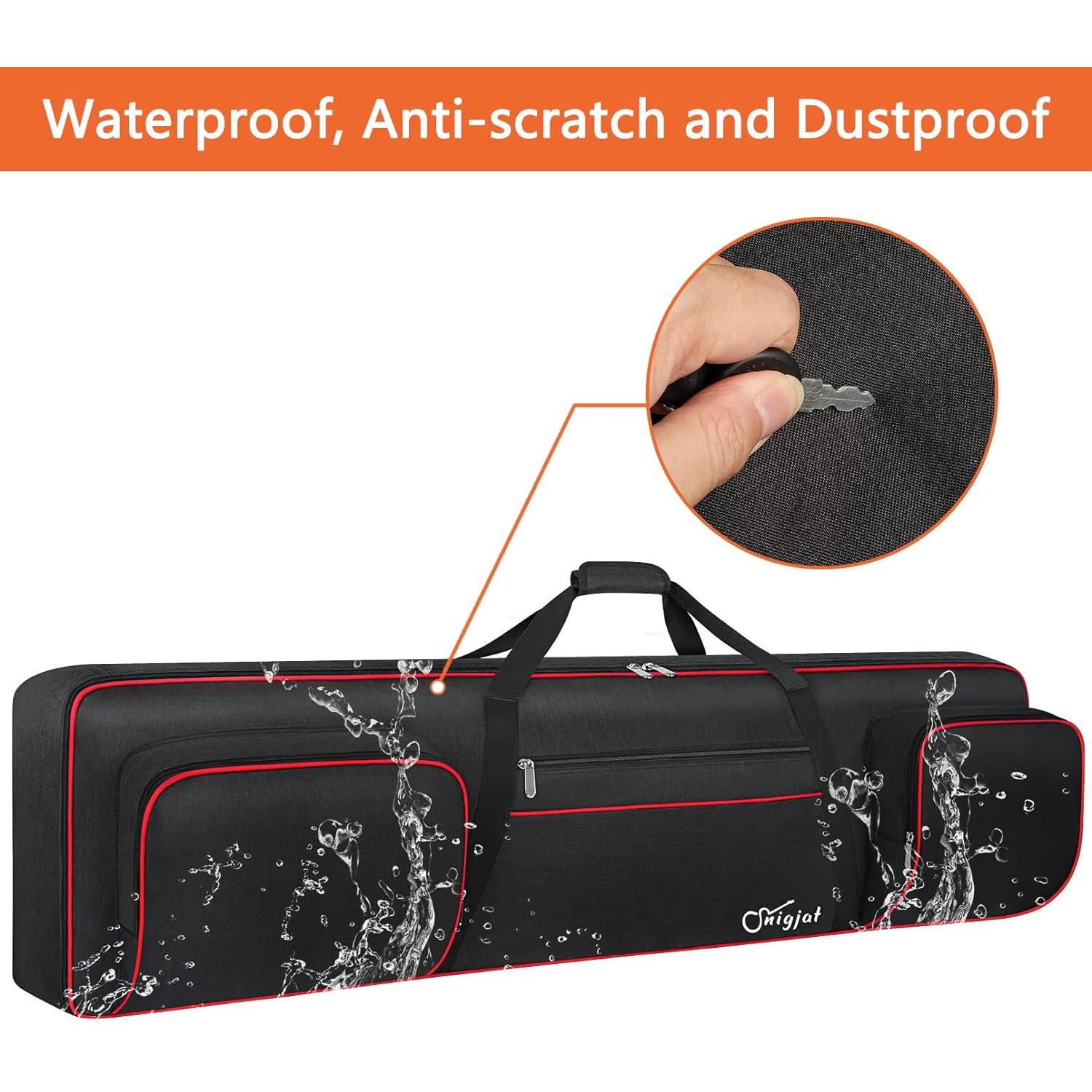 Funda para Teclado 88 Teclas SNIGJAT Negra y Roja