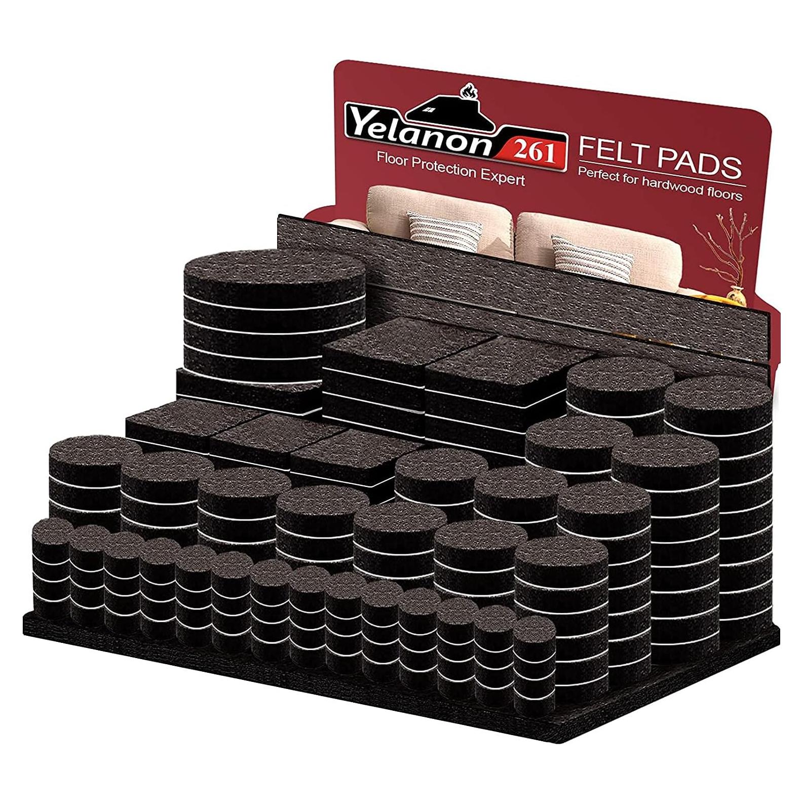 Almohadillas de Fieltro Yelanon 261 Pcs Antirrasguños para Muebles