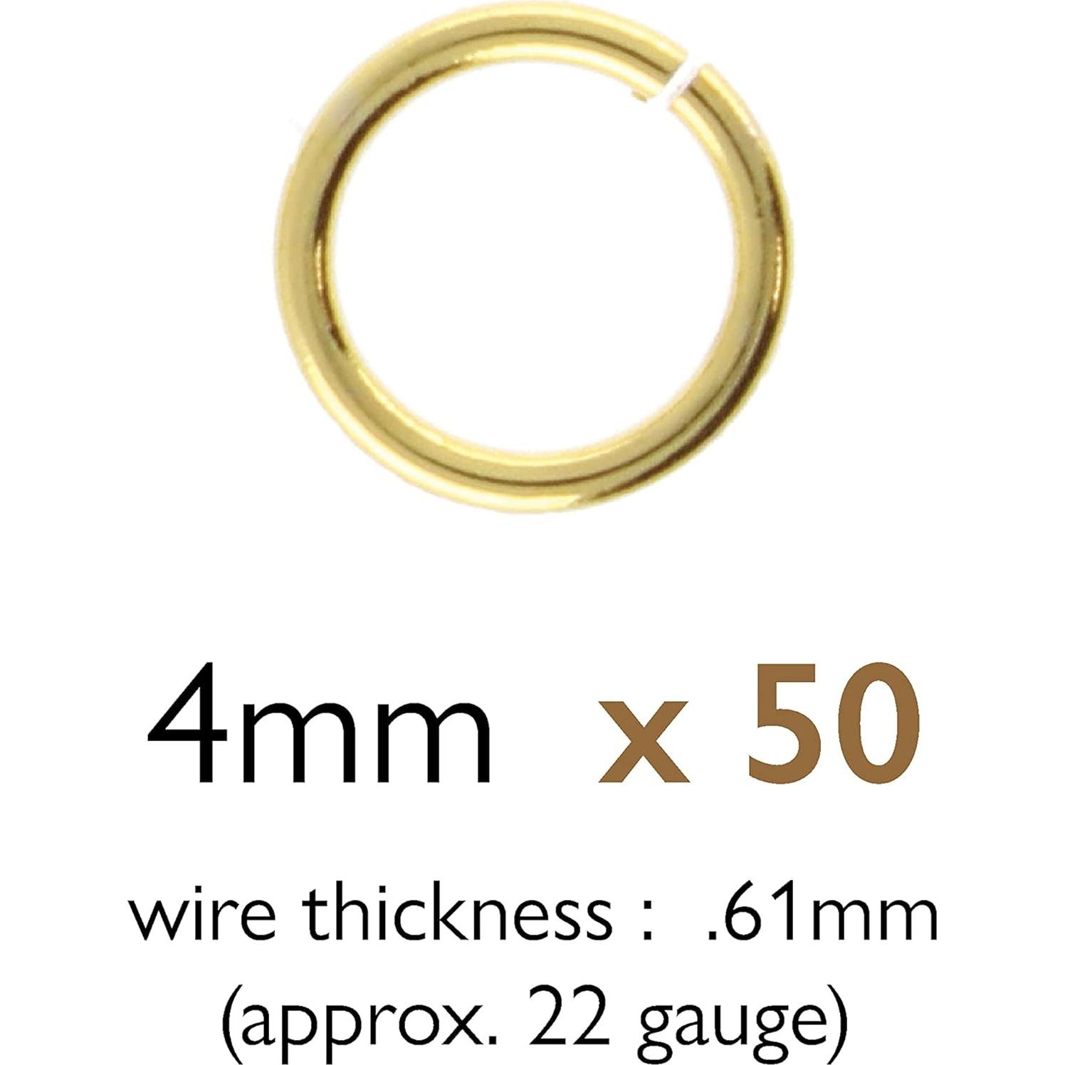 Anillas Abiertas The Beadsmith 4mm Doradas 50 Piezas