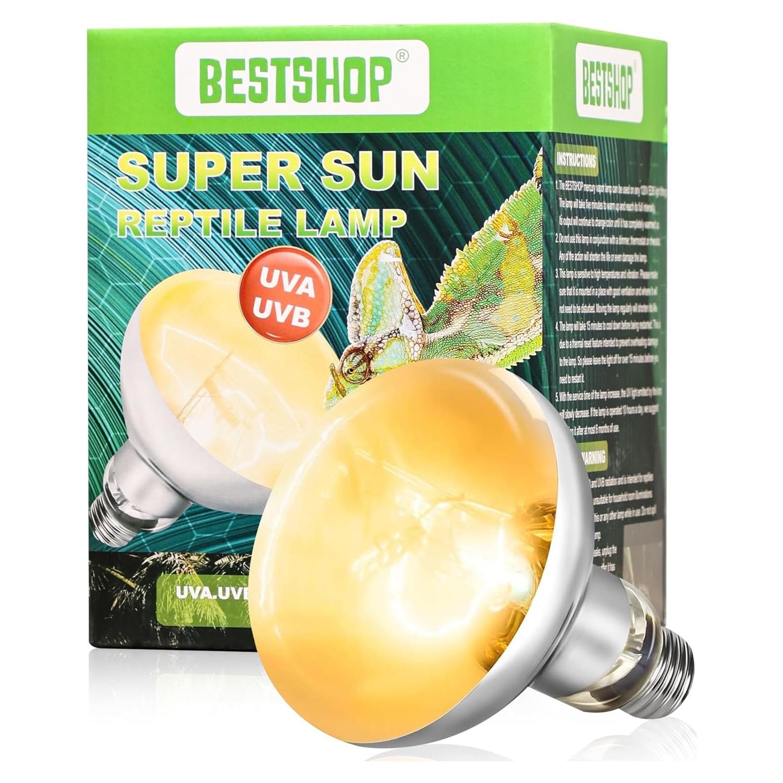 Bombilla de Calor UVA UVB 80W BESTSHOP para Reptiles