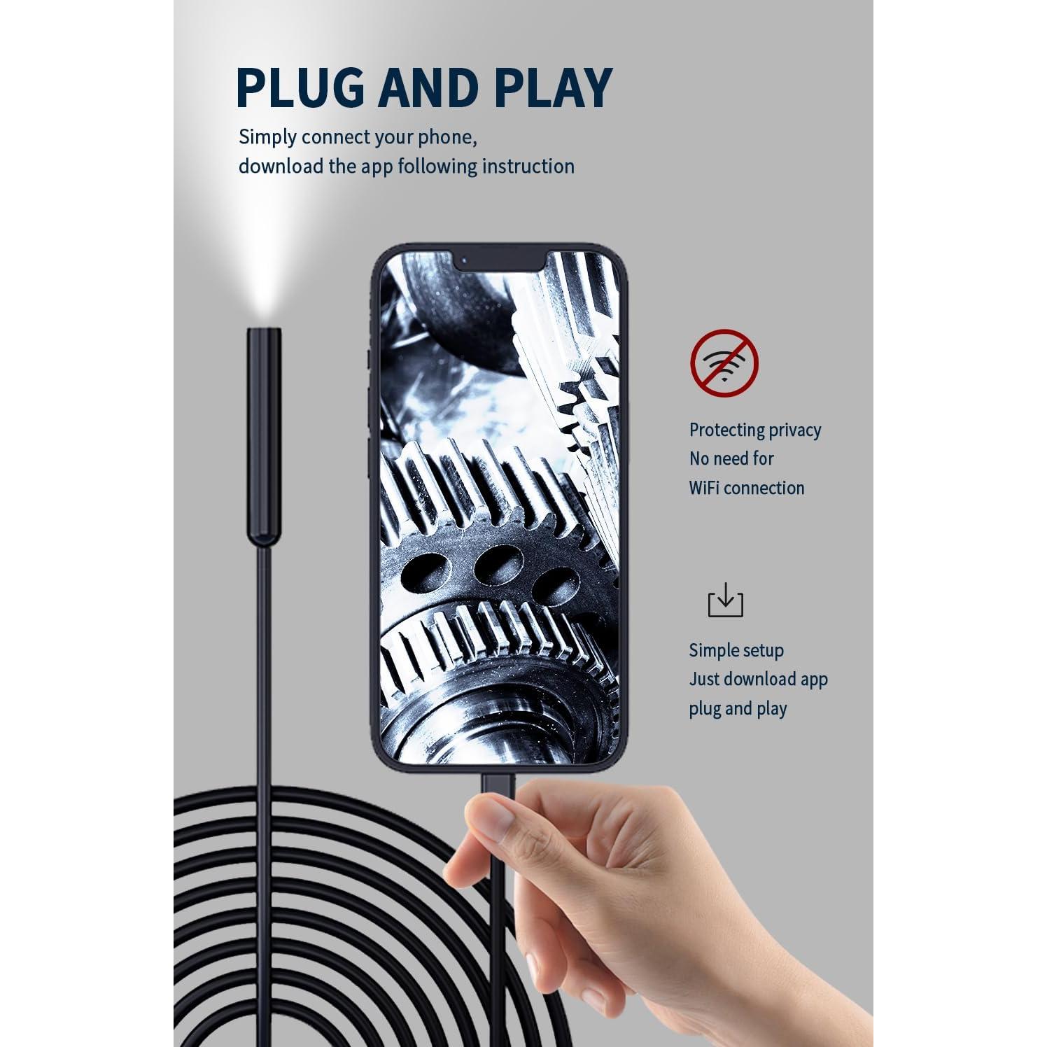 Cámara Endoscópica 5m Matrixcamp HD 1920P IP67 para iPhone/Android