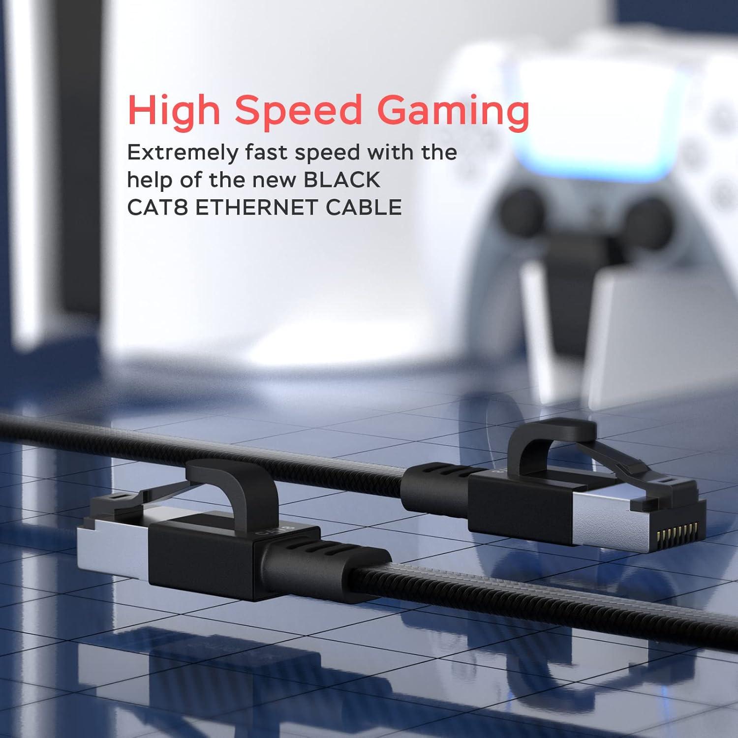 Cable Ethernet Smolink Cat 8 0.46m 40Gbps SFTP RJ45 Blindado