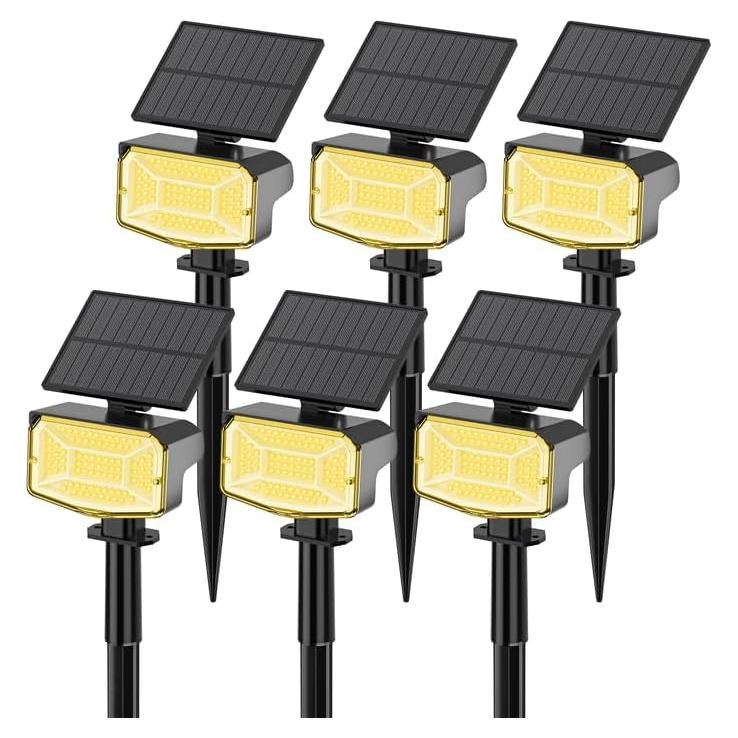 Luces Spot Solares Fratink 92 LEDs Jardín 3 Modos IP67