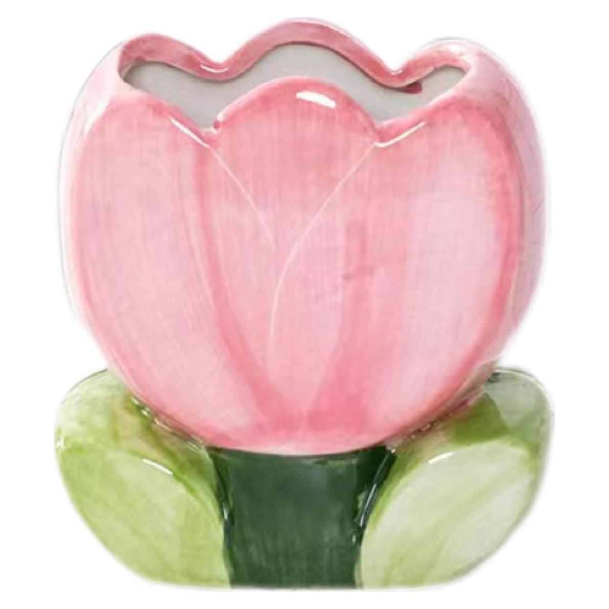 Soporte de Brochas de Maquillaje TANG SONG Cerámica Rosa