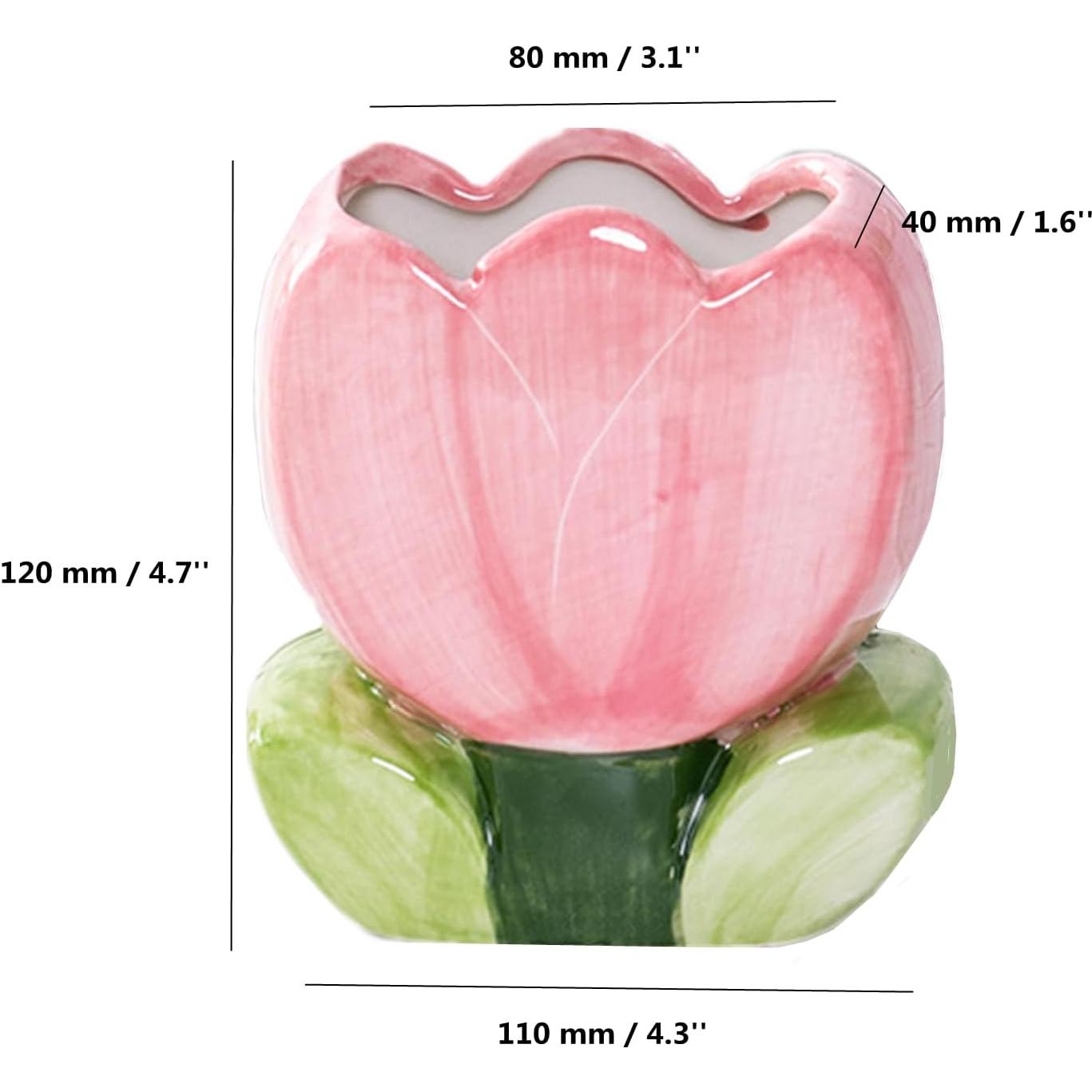 Soporte de Brochas de Maquillaje TANG SONG Cerámica Rosa