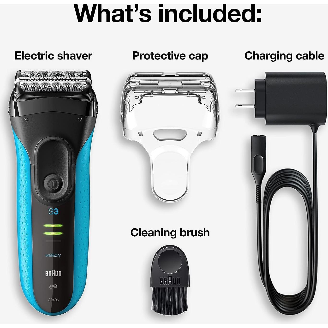 Afeitadora Eléctrica Braun Series 3 3040 Húmeda y Seca