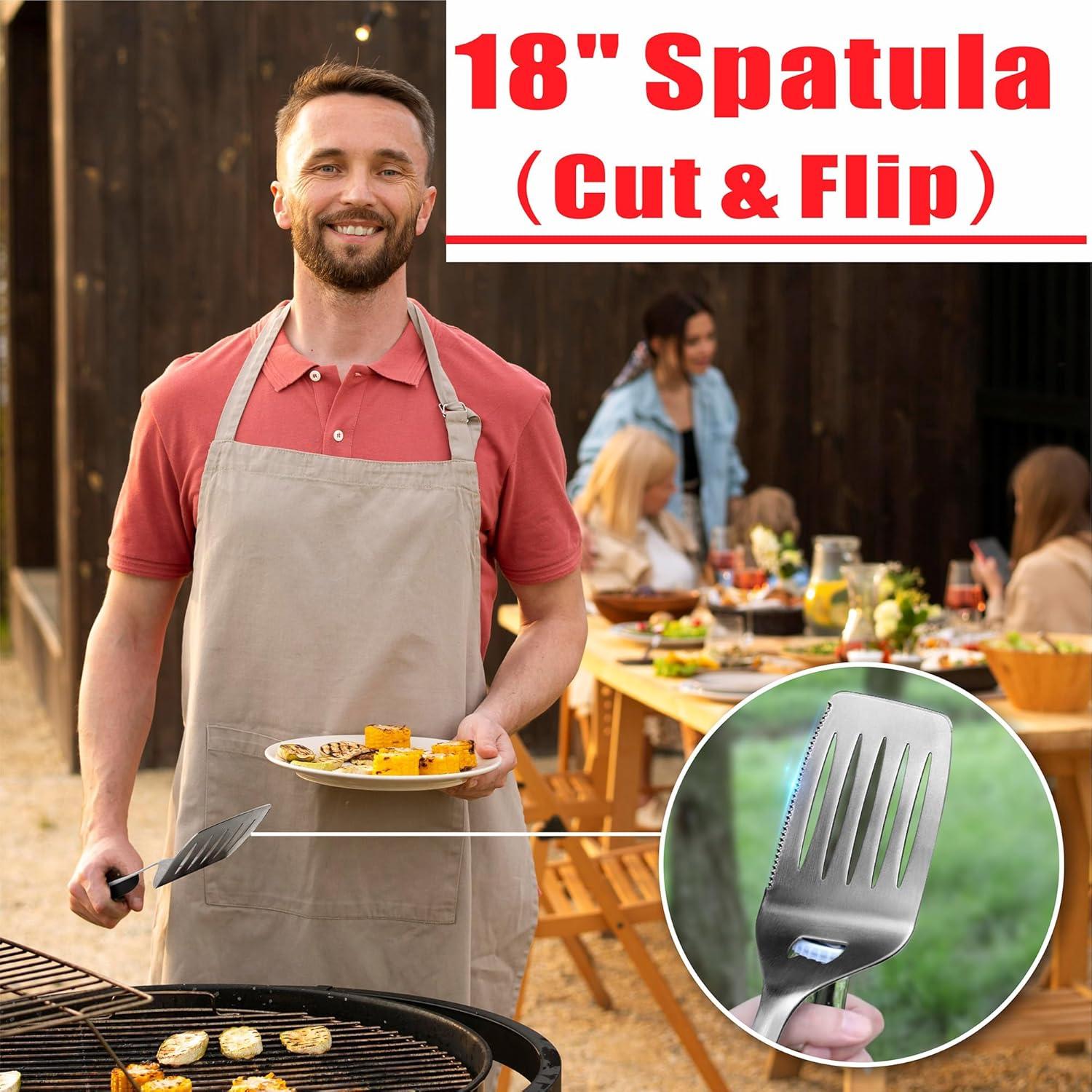 Juego de Herramientas para BBQ GRILLART 4 Piezas Acero Inoxidable