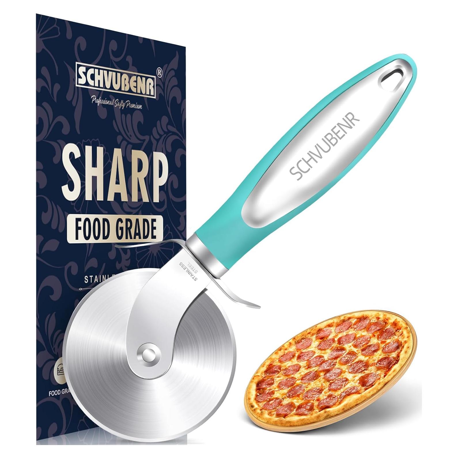 Cortador de Pizza SCHVUBENR Acero Inoxidable Ultra Afilado Azul