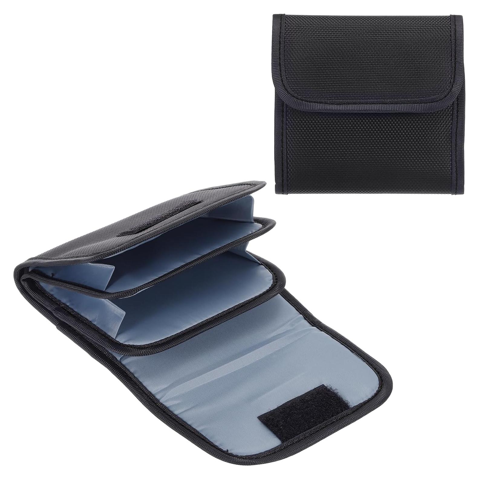 Funda de Filtro de Lente PATIKIL 3 Bolsillos 82mm Negra