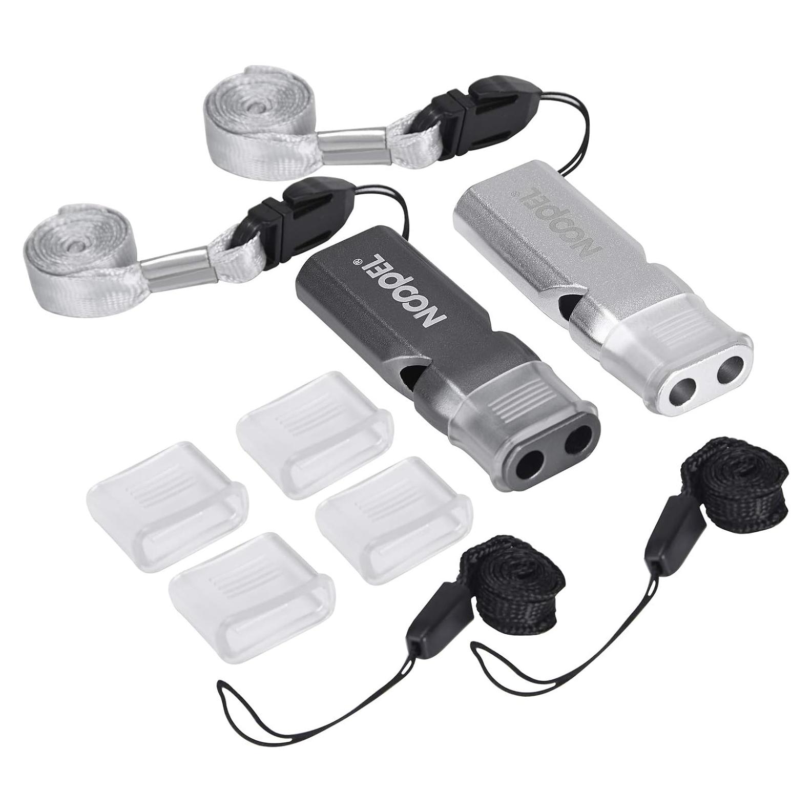 Silbato de Emergencia Noopel - 2 Paquetes con Cordones y Agarre