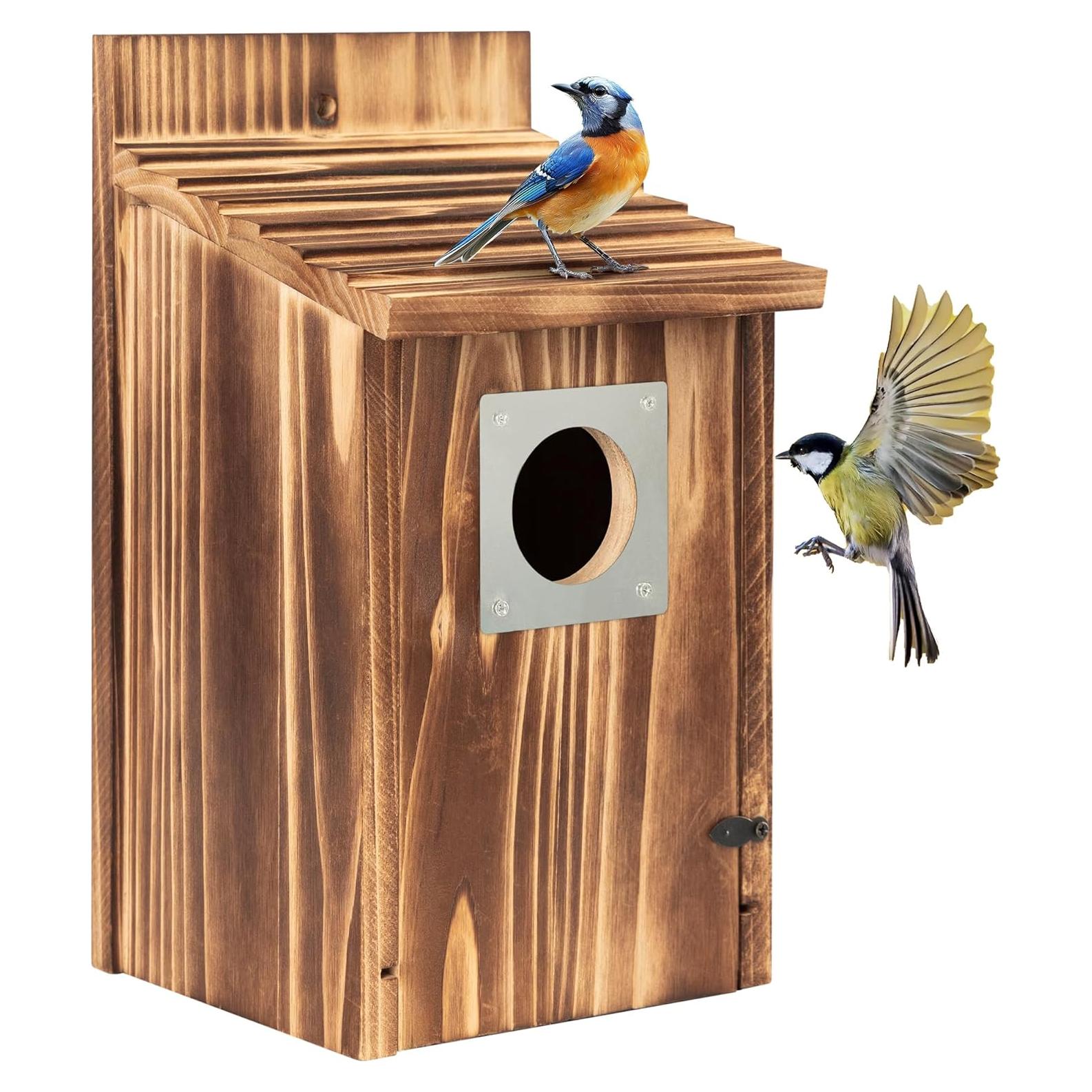 Casa para Aves UUMENHA Mediana con Protector de Metal 25cm