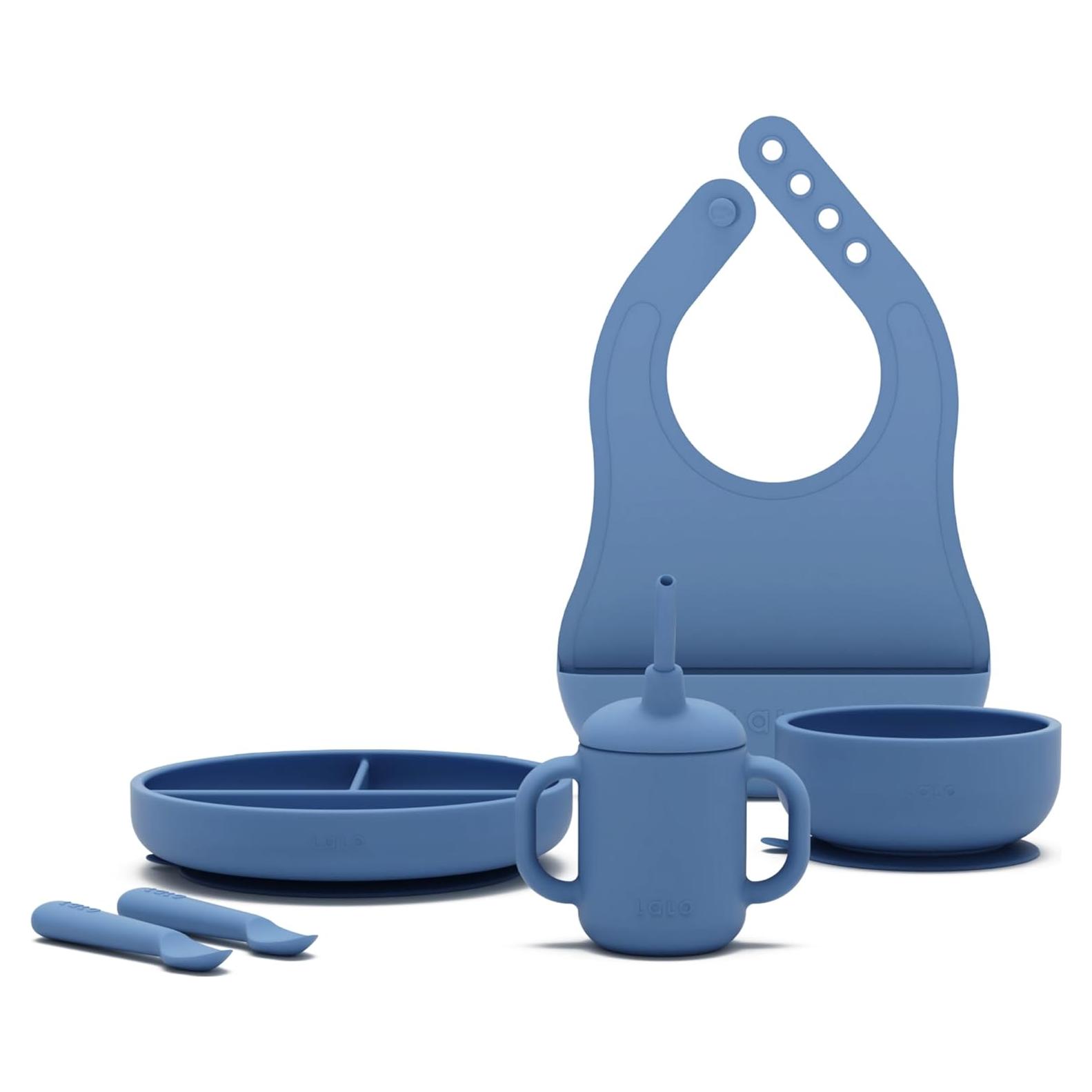 Kit Completo de Alimentación Lalo para Bebés - 6 Piezas Arándano