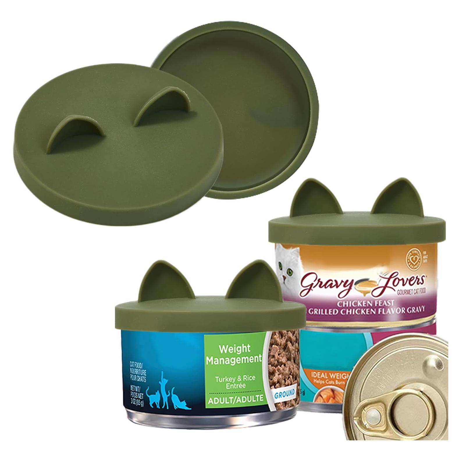 Tapas de Latas para Gatos OHMO 2 Pack Silicona Verde Camo