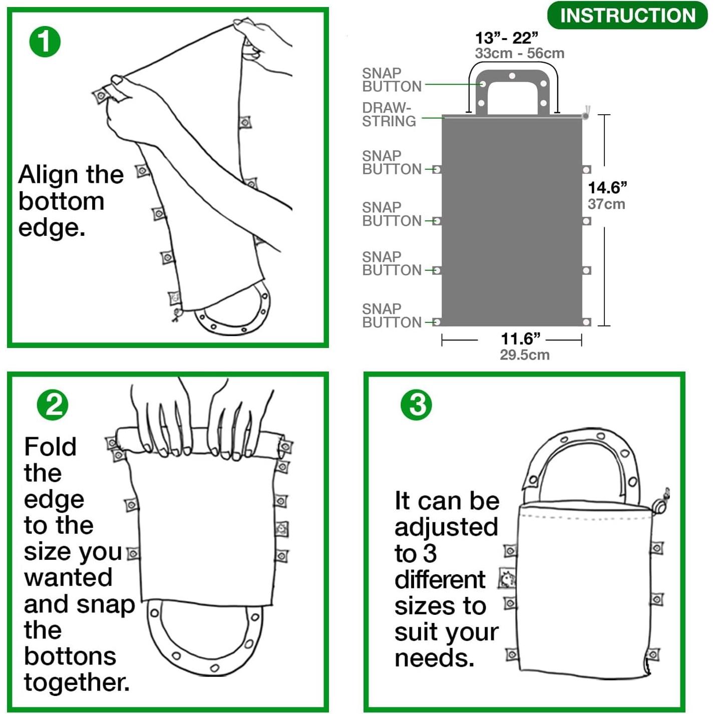 Bolsa de Basura Impermeable FLOCK THREE 8L Ajustable Plegable
