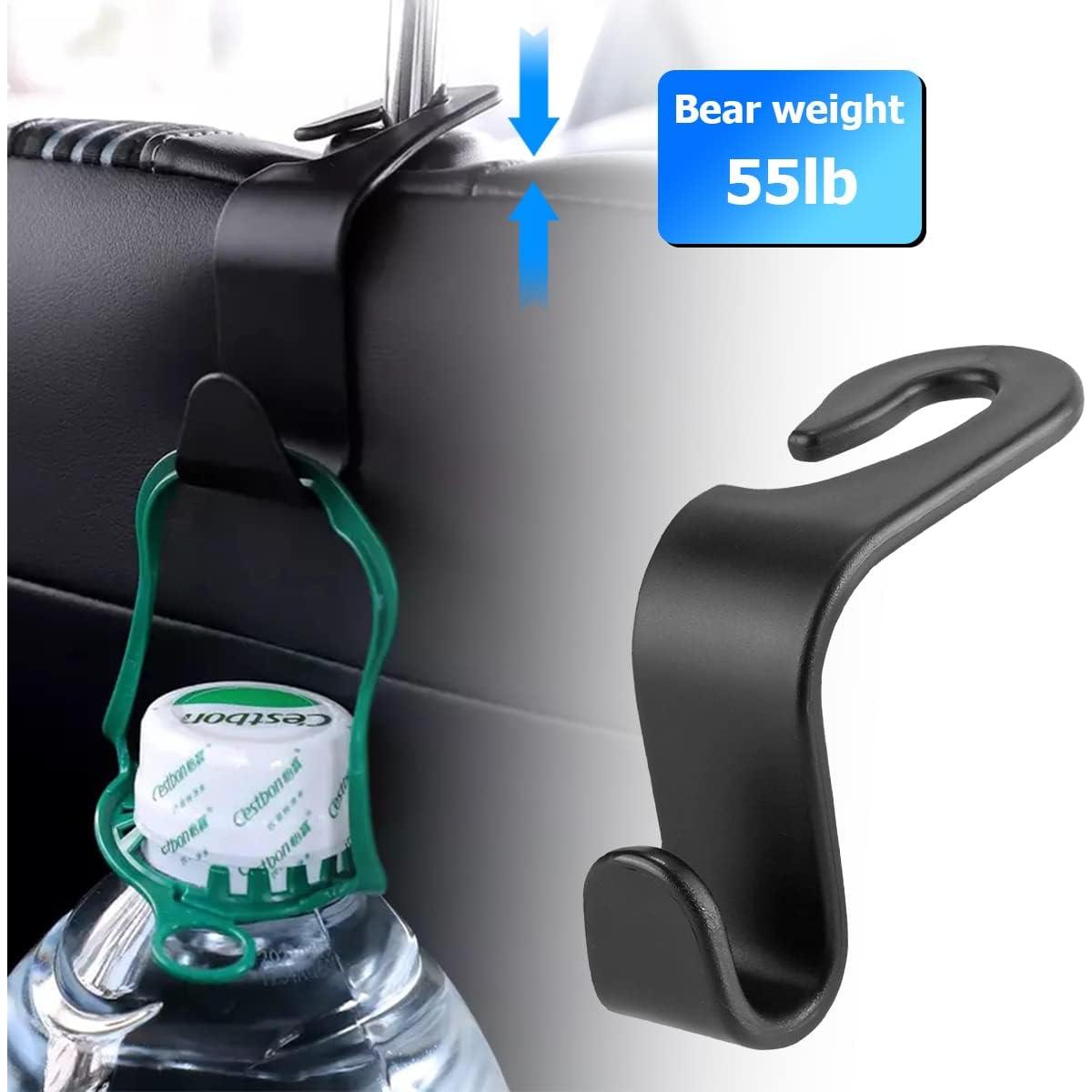 Ganchos de Reposacabezas Trasero 8sanlione - 4 Piezas Negro