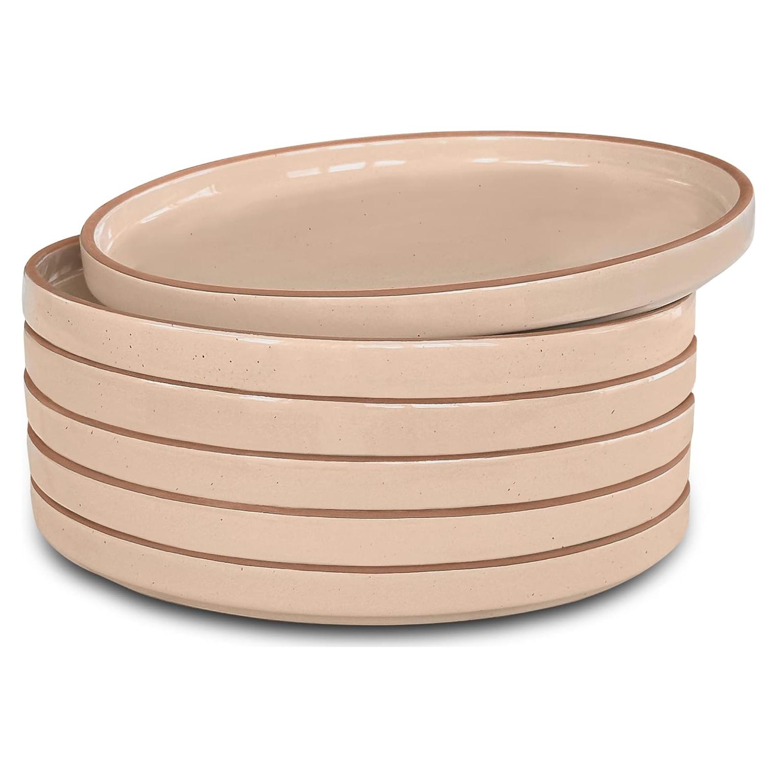 Juego de Platos Planos de Cerámica MORA 20.32 cm - 6 Unidades