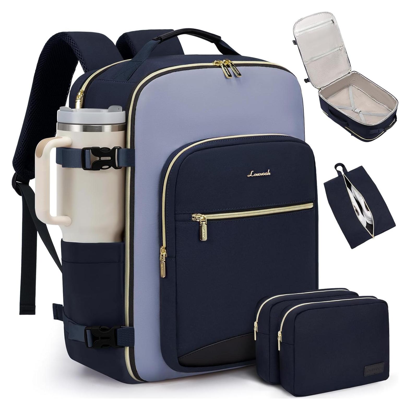 Mochila de Viaje LOVEVOOK 40L Unisex Aprobada por Aerolíneas