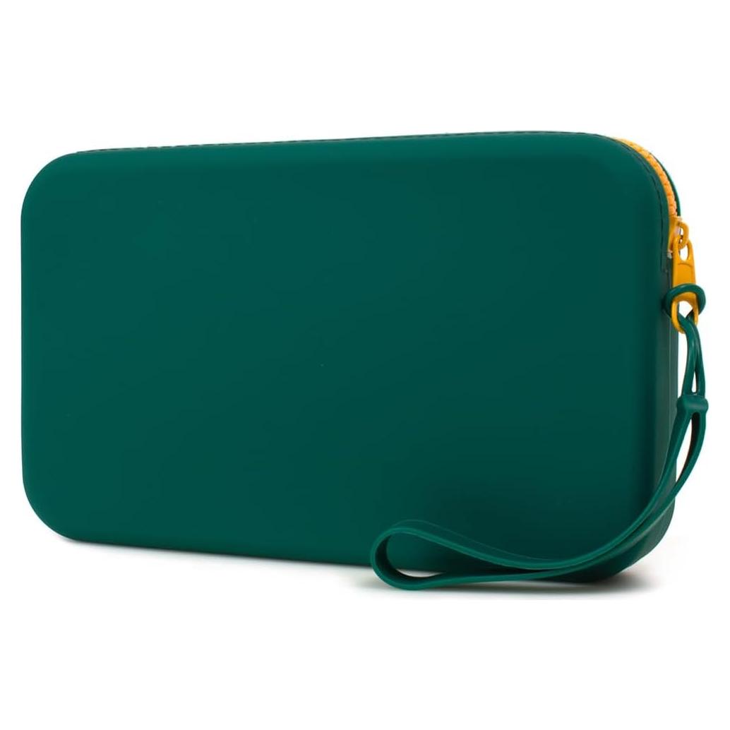 Bolsa de Maquillaje Grande de Silicona Verde Medio - Organizador Portátil