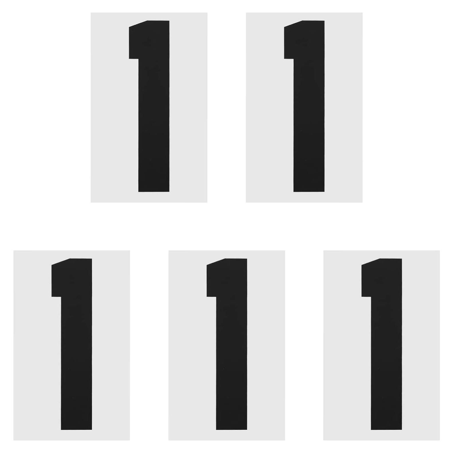 Parche de Números para Planchar MECCANIXITY 20cm Negro - 5 Piezas