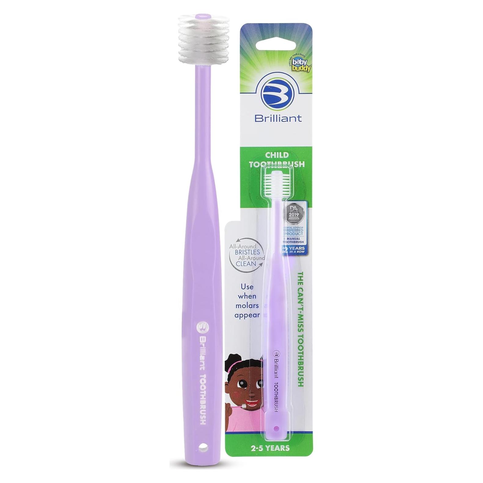 Cepillo de dientes Brilliant Oral Care para niños 2-5 años Lila