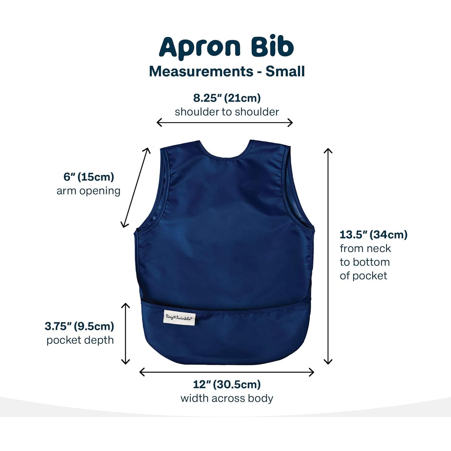 Baberos impermeables Tiny Twinkle - Paquete de 2, 100% poliéster reciclado, Pequeño 6-24 meses