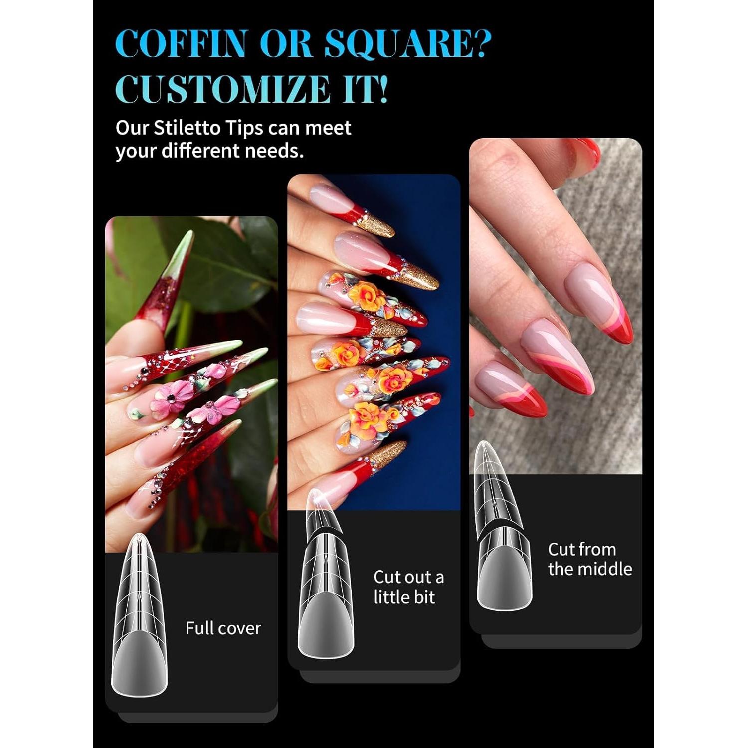 Kit de Formas Duales de Uñas EBANKU 288PCS - 12 Estilos